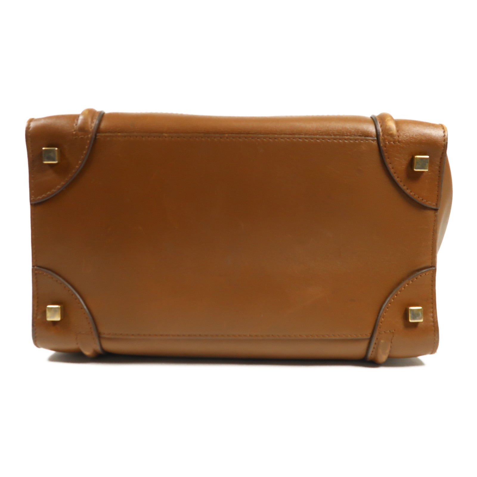 CELINE 牛皮皮革Luggage金扣手挽袋