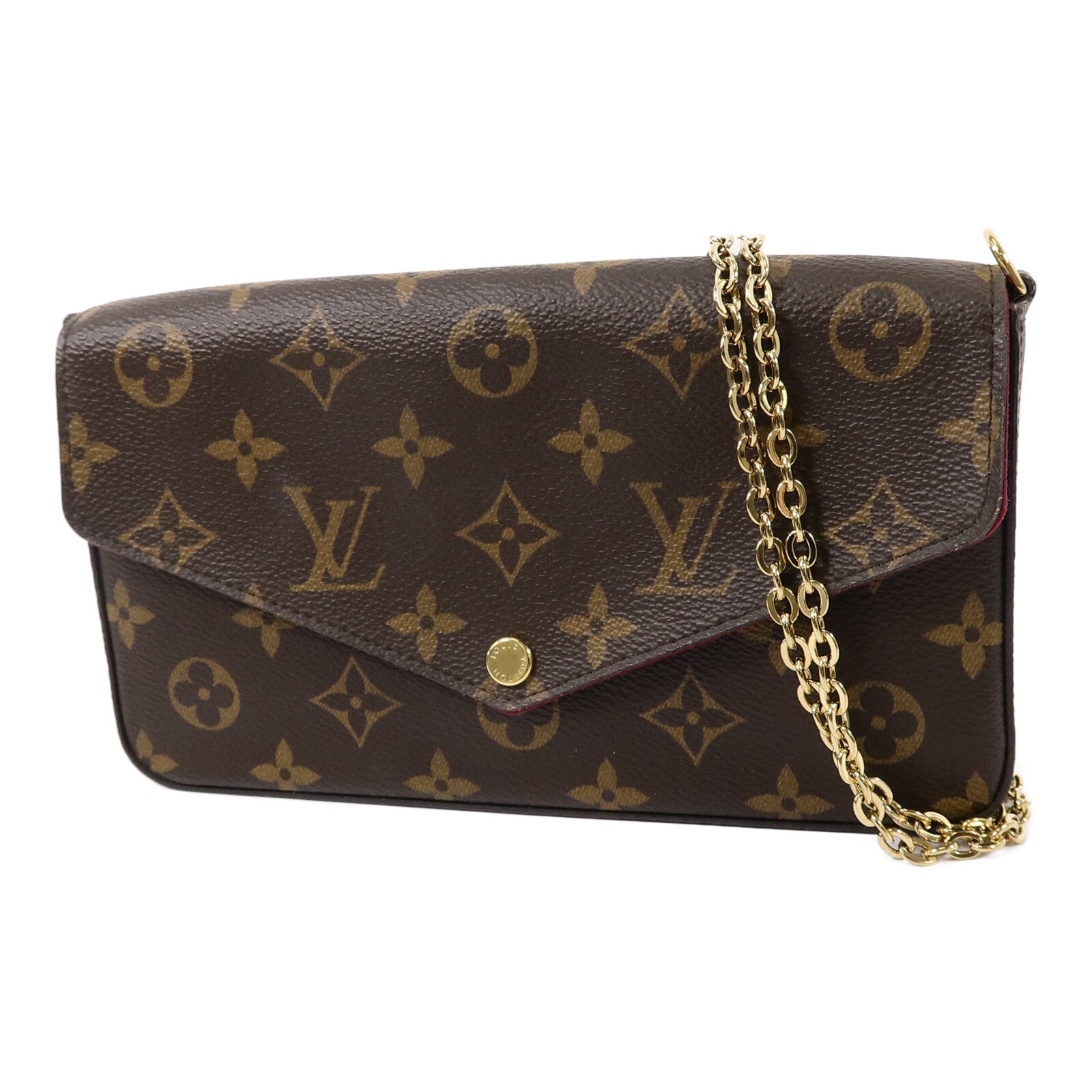 LOUIS VUITTON Monogram Felicie Pochette鏈帶肩背袋