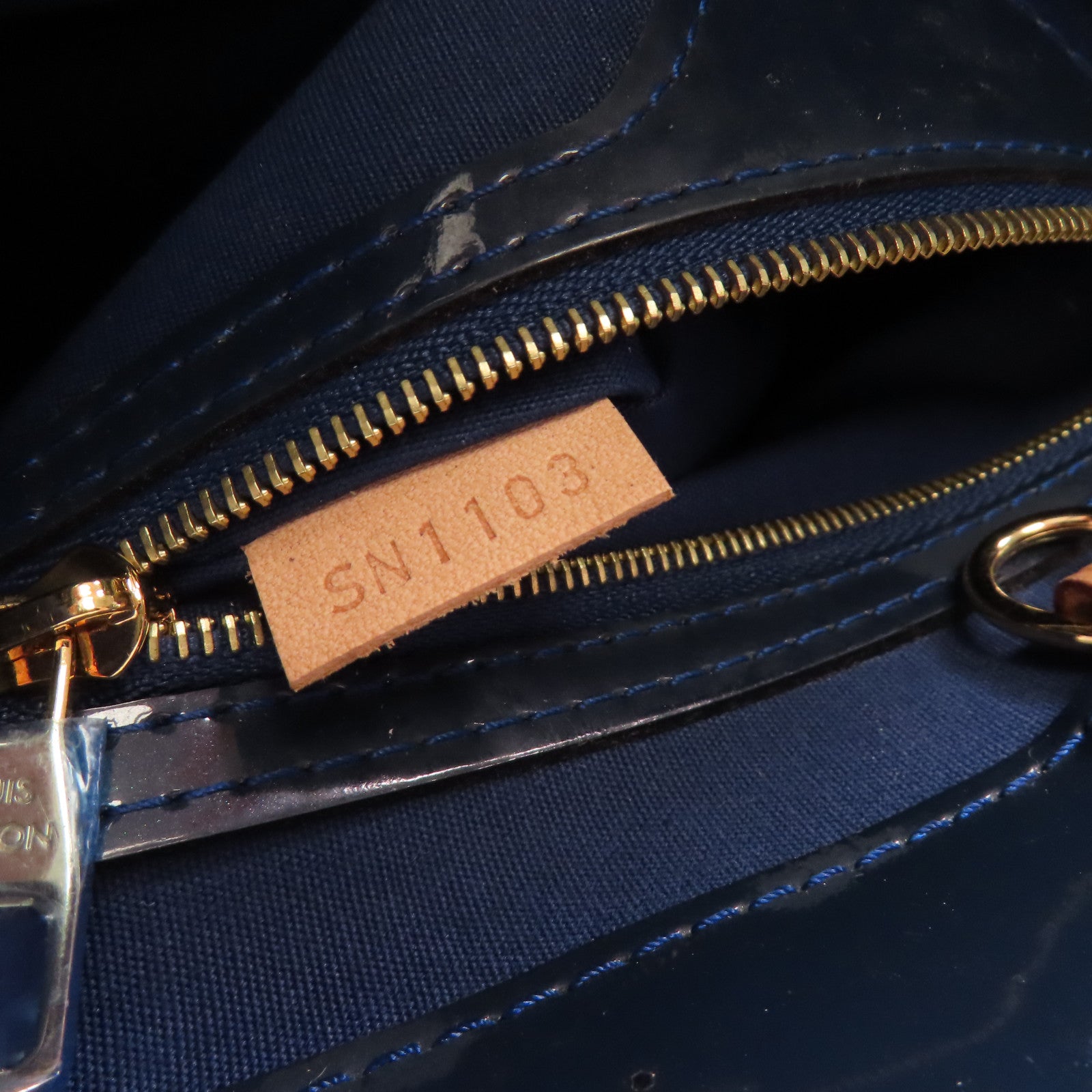 LOUIS VUITTON LV GHW Catalina BB Tote Bag Monogram Vernis M90051 Blue