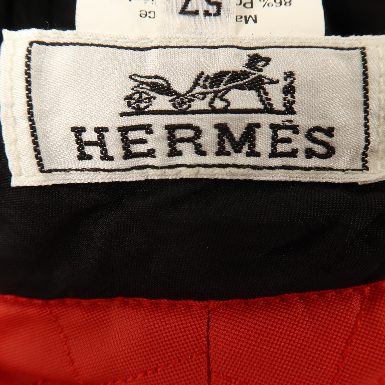 HERMES 聚酯質/尼龍Fred Quilted帽子