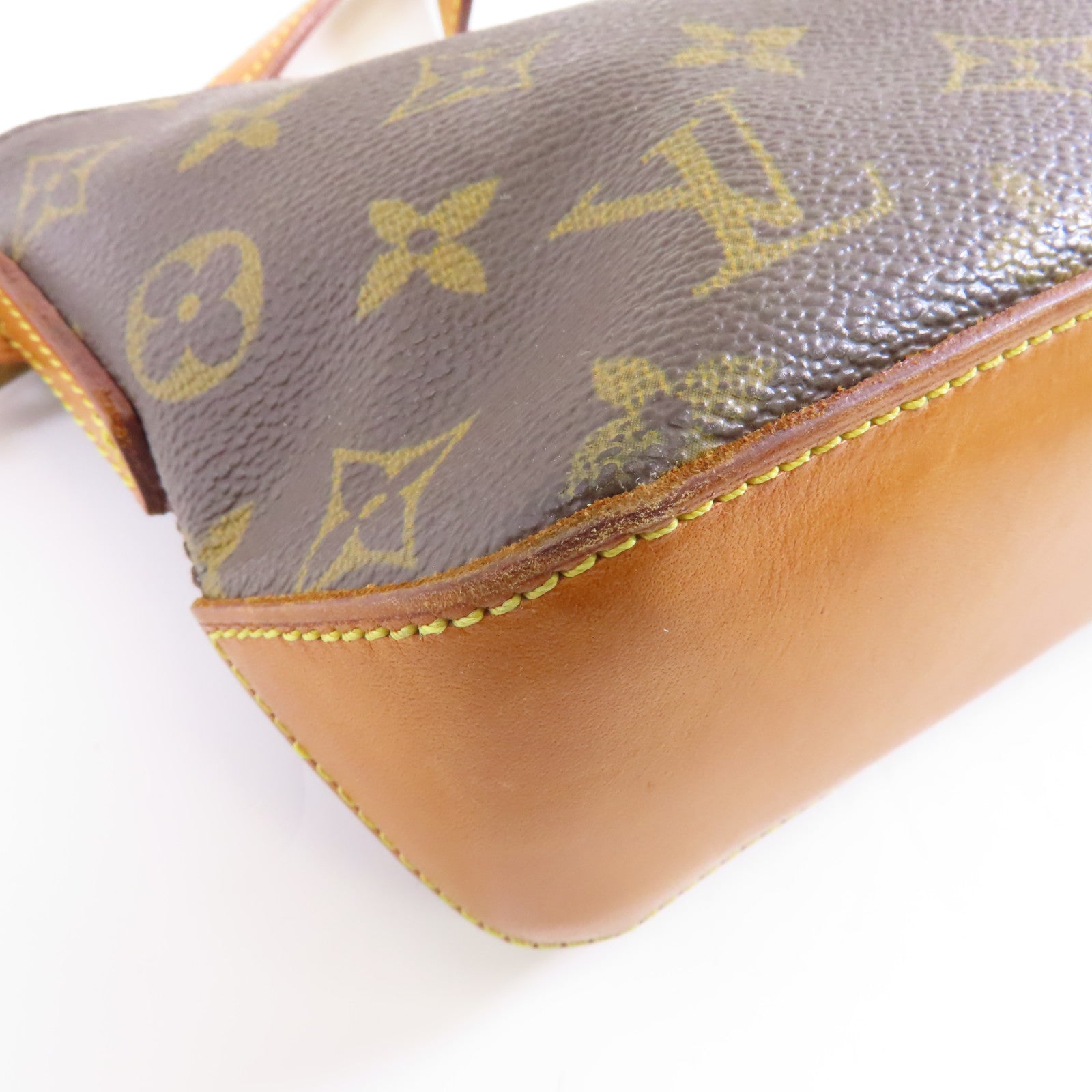 LOUIS VUITTON Monogram Trotteur金扣肩背袋棕色