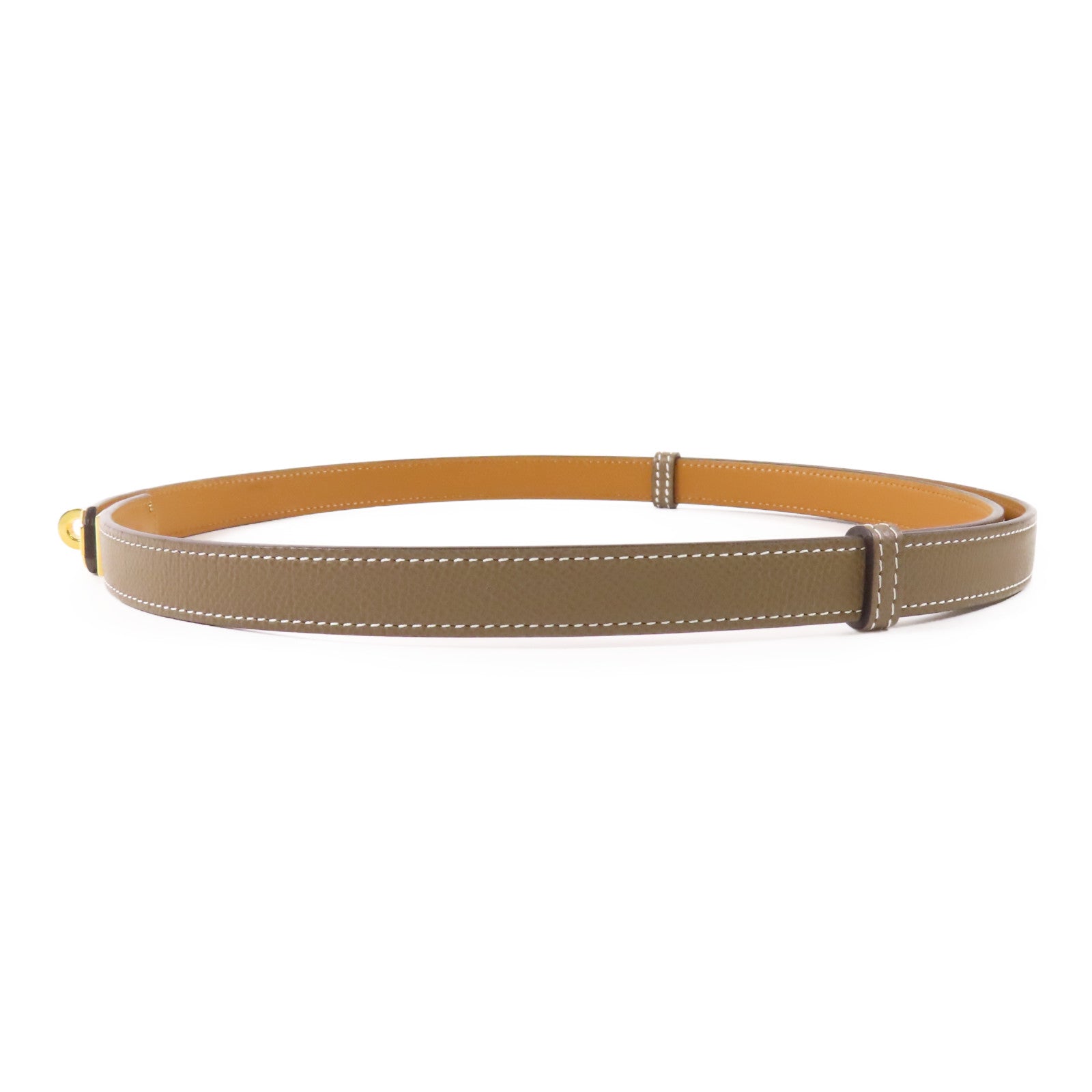 HERMES Epsom皮革Kelly Belt金扣皮帶Etoupe