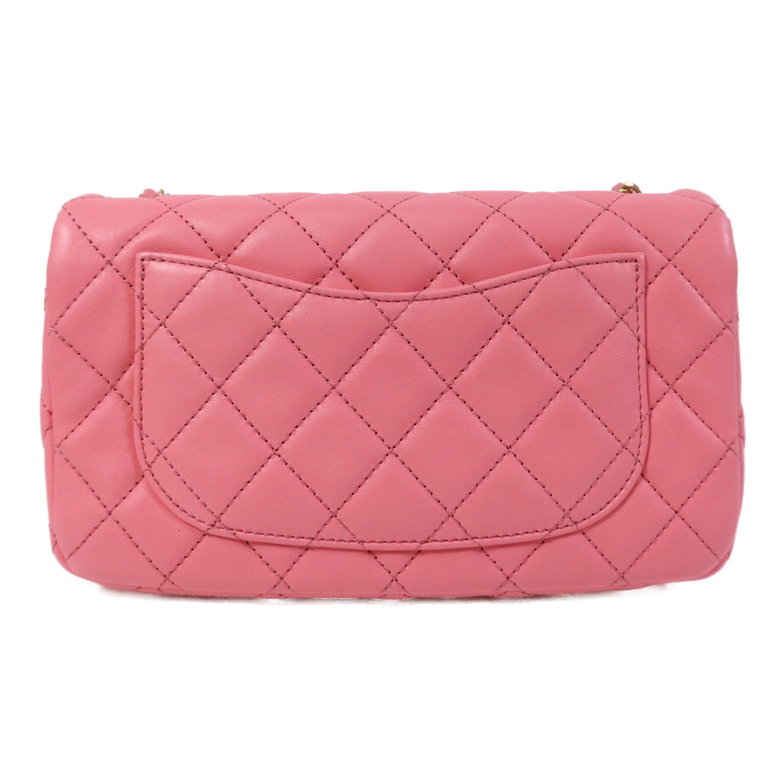 CHANEL 羊皮皮革Mini Flap Bag With Gold Ball金扣鏈帶肩背袋