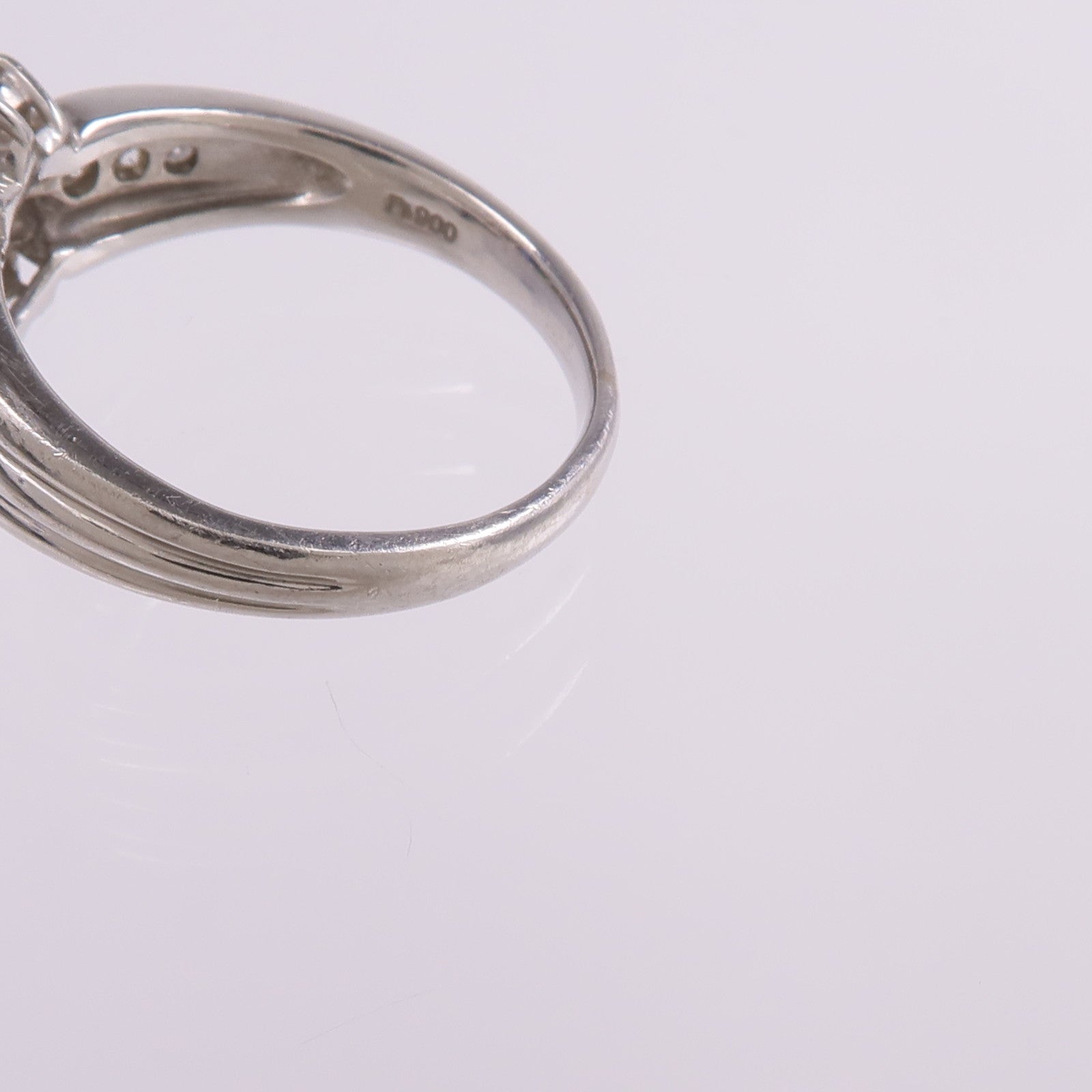 JEWELRY PT900鉑金Sapphire Diamond Ring藍寶石/鑽石戒指US#7.75