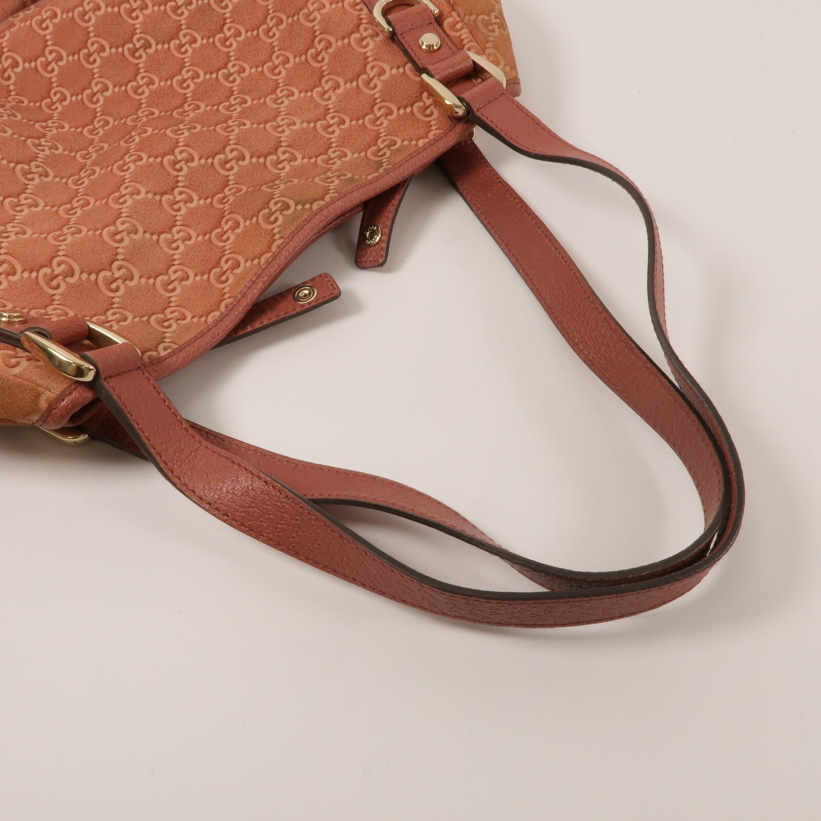 GUCCI 絨布/牛皮皮革GG Suede Abbey Tote手挽袋