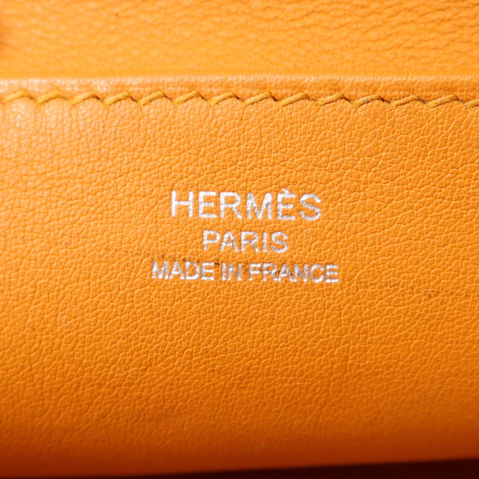 HERMES Swift皮革Halzan Mini銀扣鏈帶肩背袋Apricot