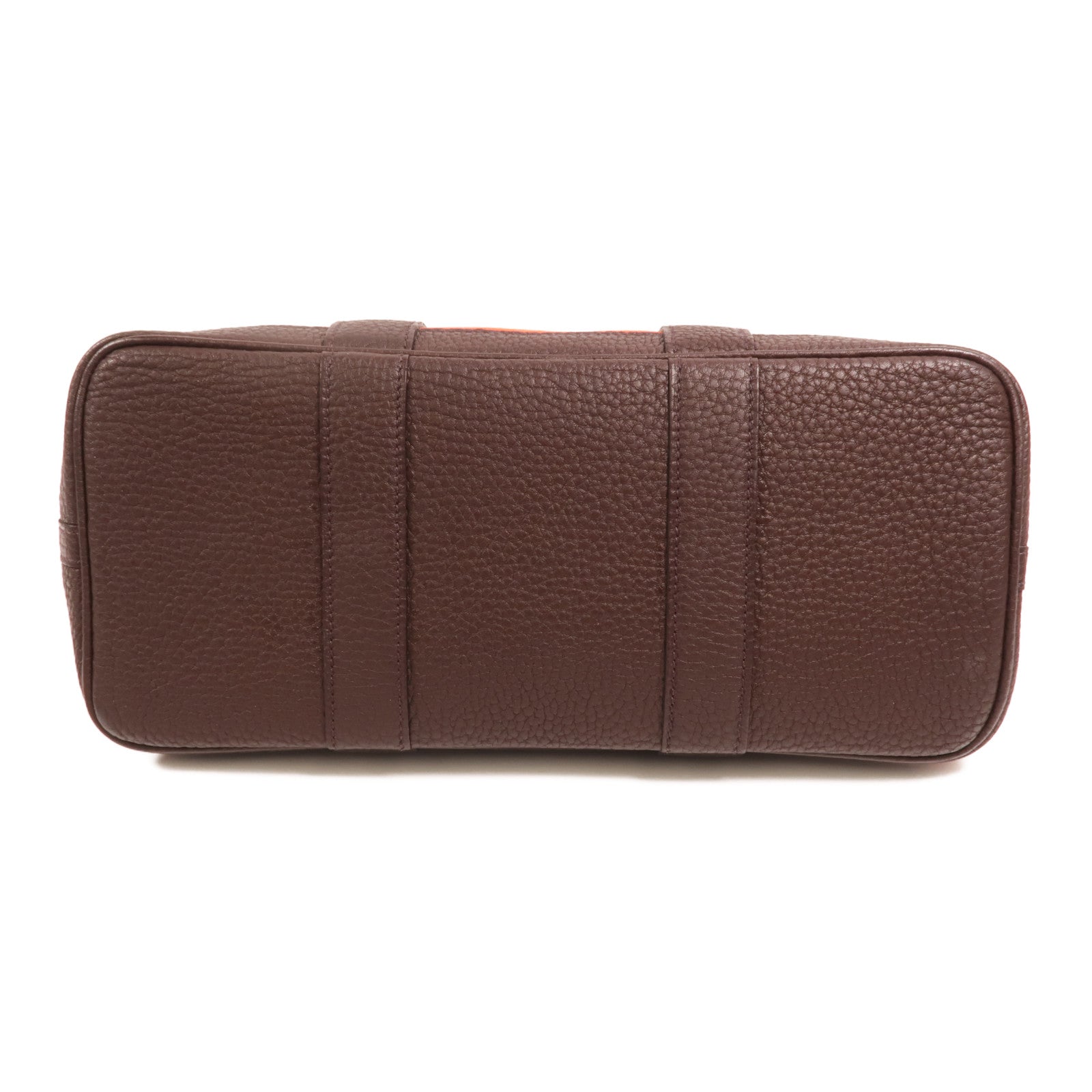 HERMES 帆布Garden Party TPM銀扣手挽袋Cuivre