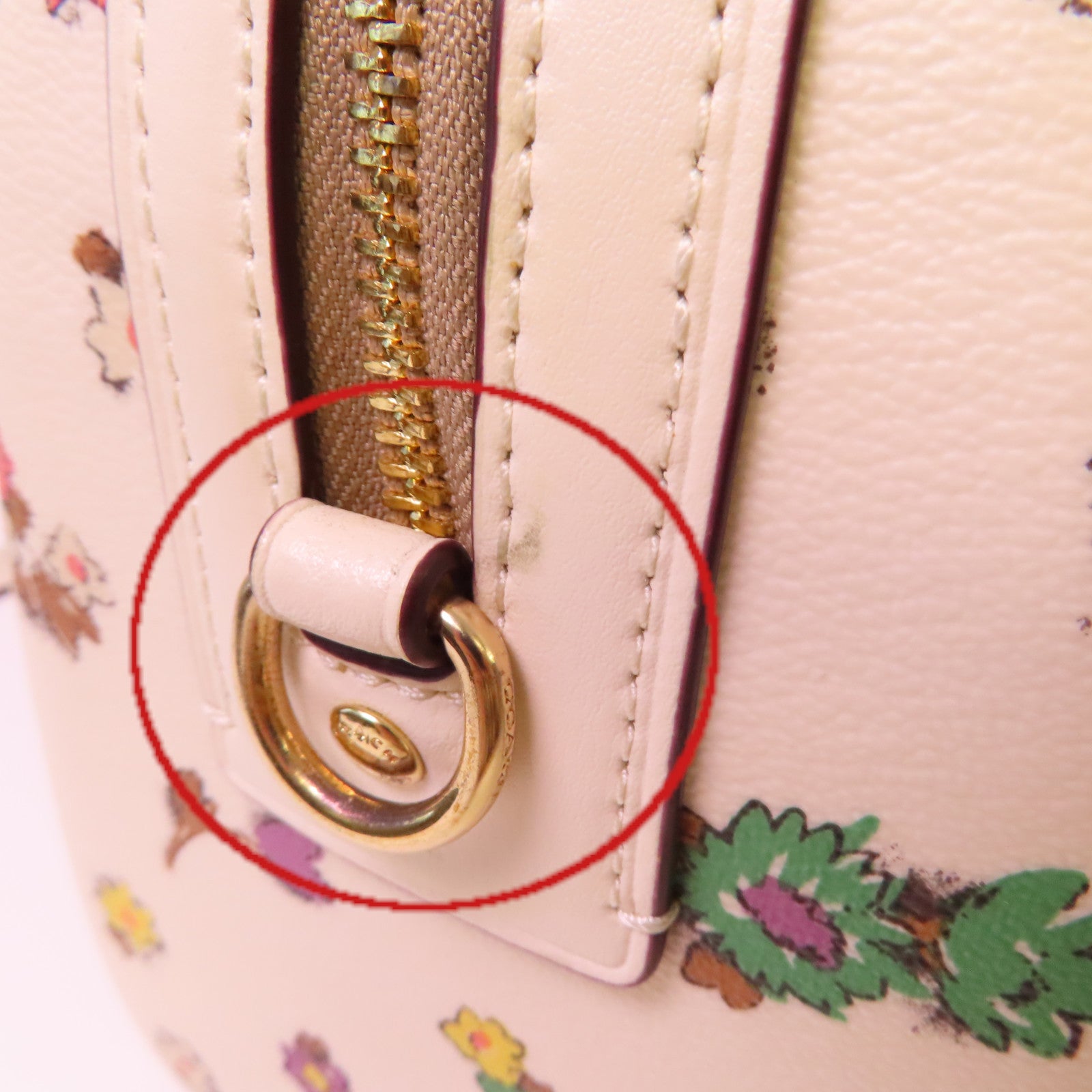 COACH 塗層帆布Rowan Satchel Handbag手挽肩背兩用袋米白色