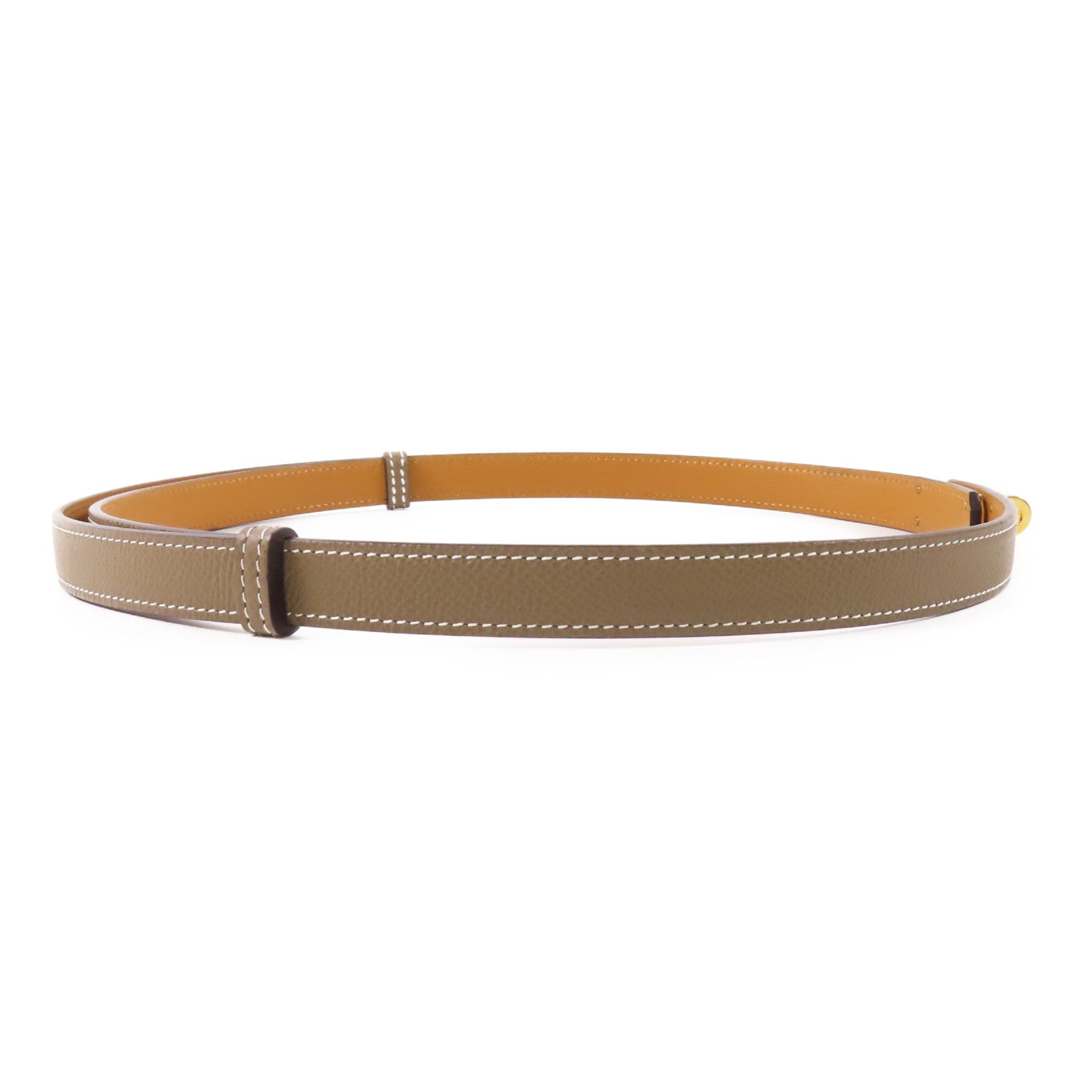 HERMES Epsom皮革Kelly Belt金扣皮帶Etoupe