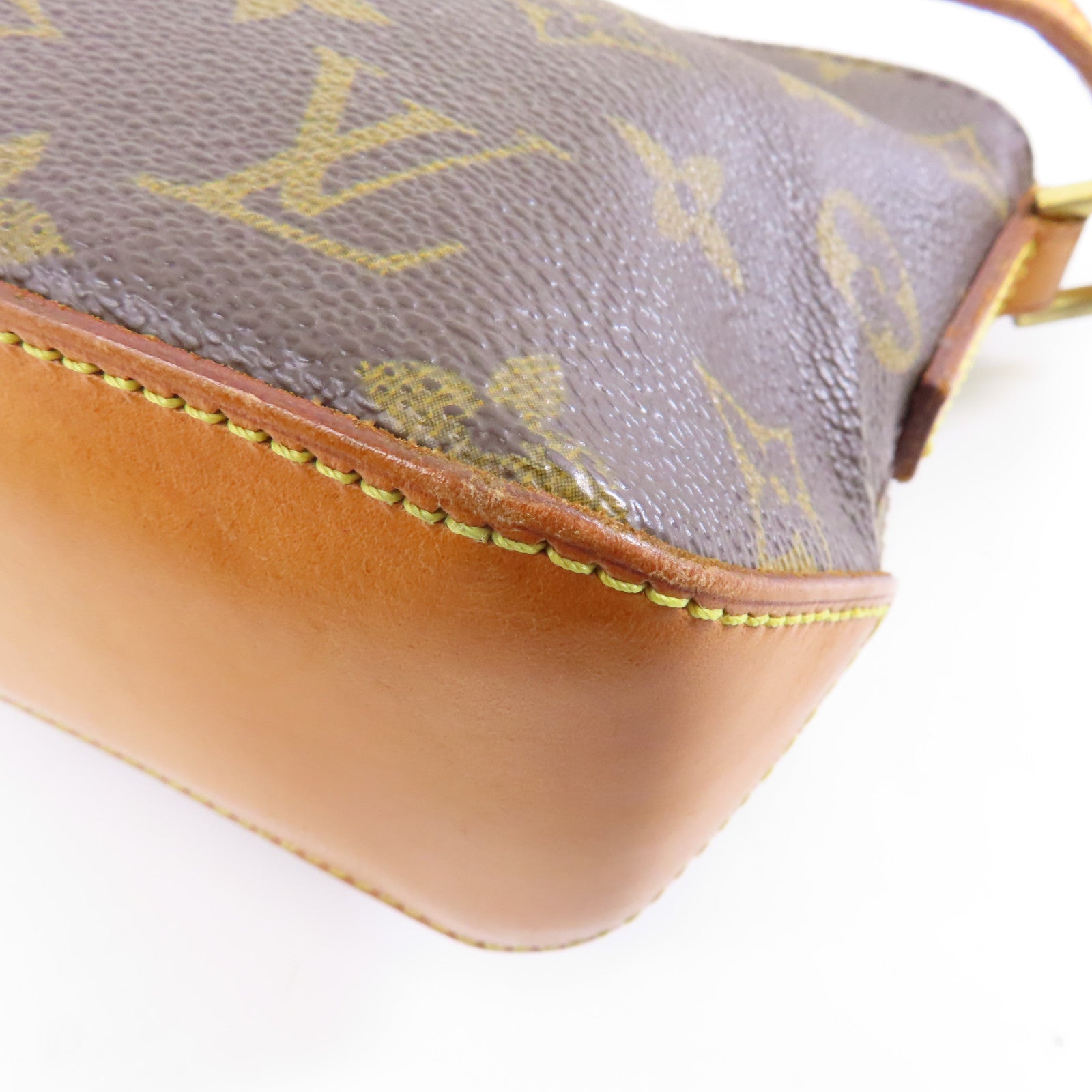 LOUIS VUITTON Monogram Trotteur金扣肩背袋棕色