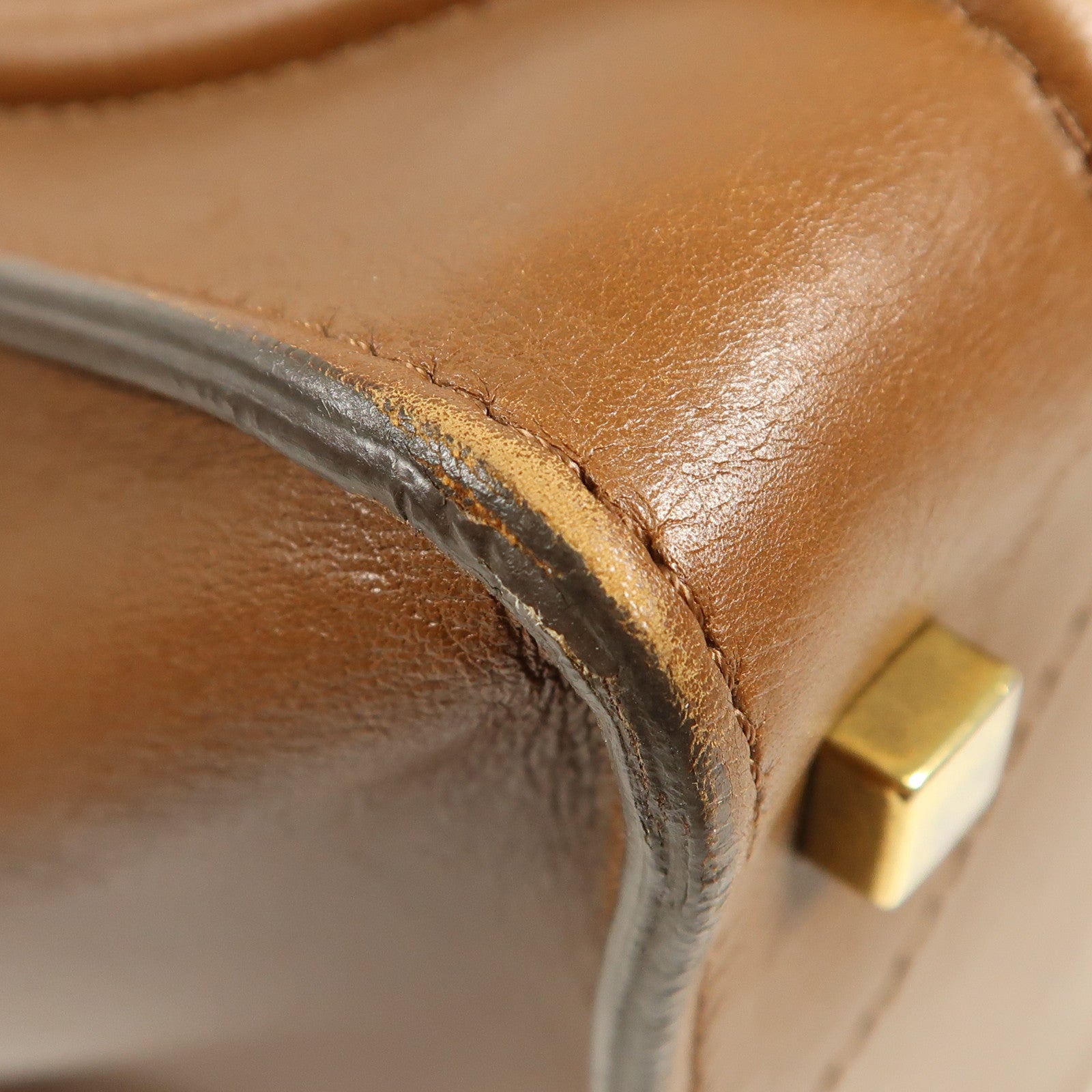 CELINE 牛皮皮革Luggage金扣手挽袋
