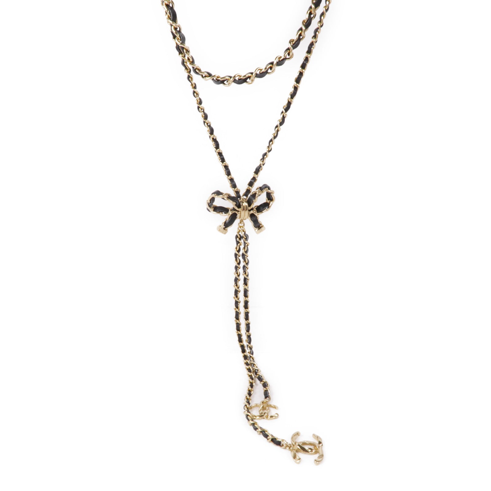 CHANEL 皮革/金屬Necklace項鍊
