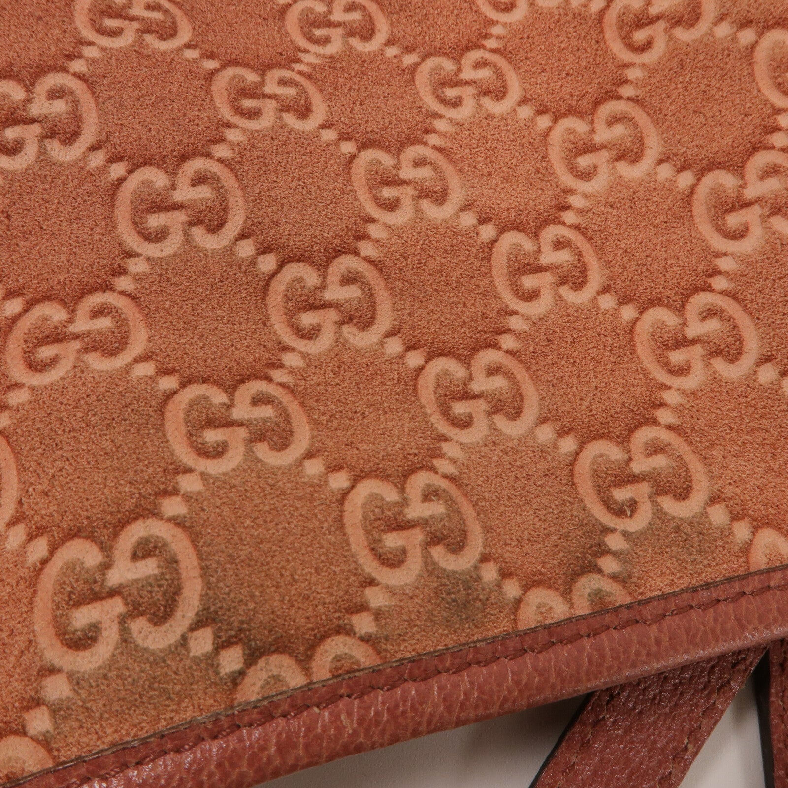 GUCCI 絨布/牛皮皮革GG Suede Abbey Tote手挽袋
