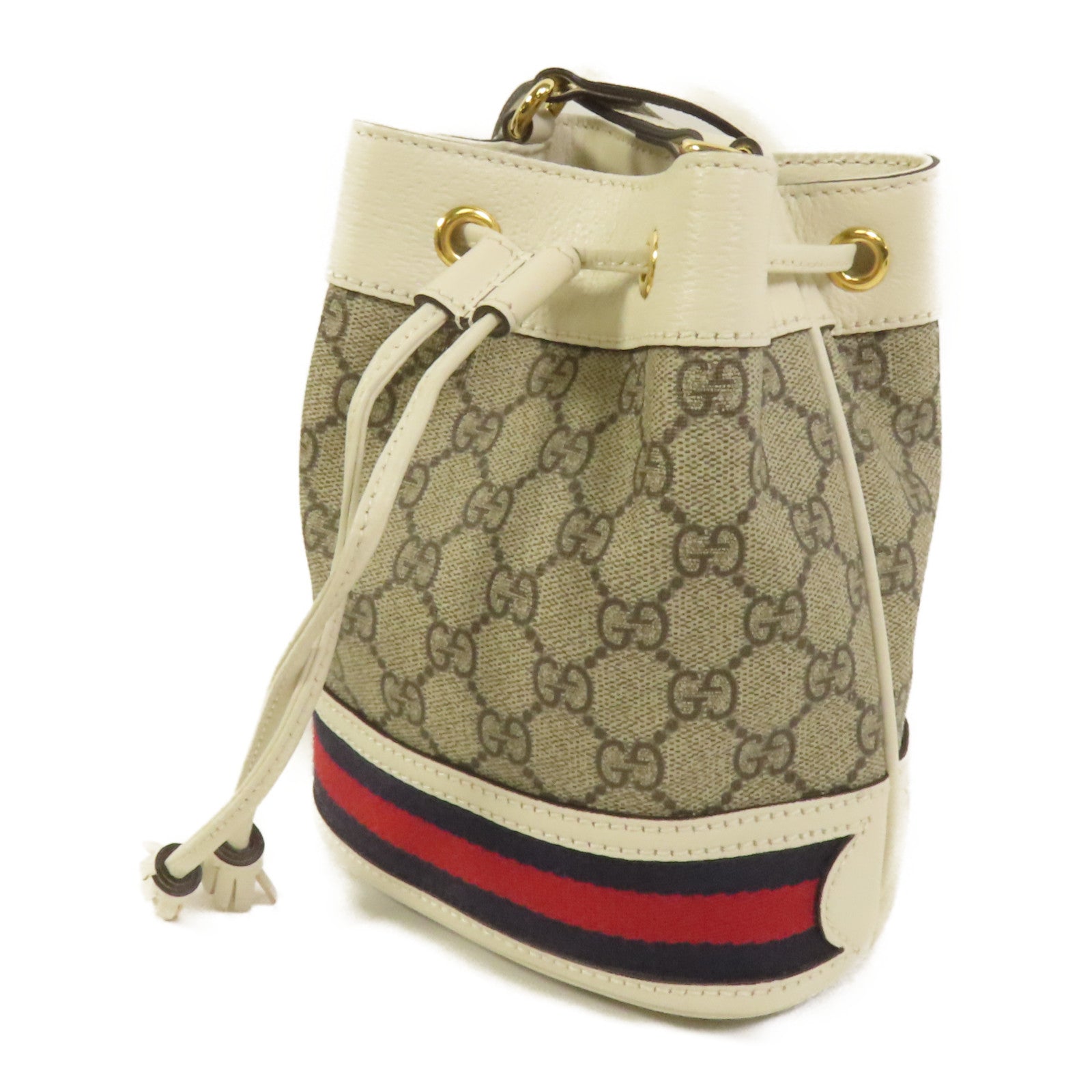 GUCCI 塗層帆布Ophidia Mini Bucket肩背袋