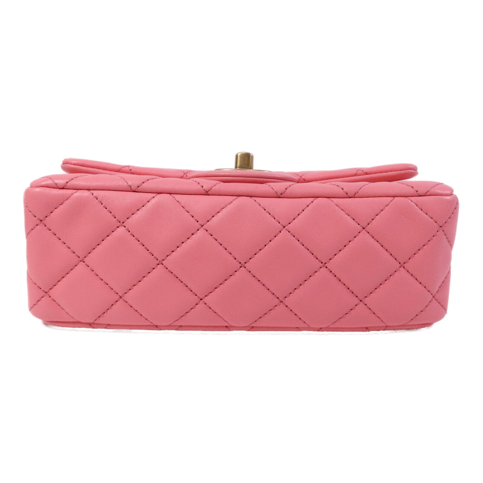 CHANEL 羊皮皮革Mini Flap Bag With Gold Ball金扣鏈帶肩背袋