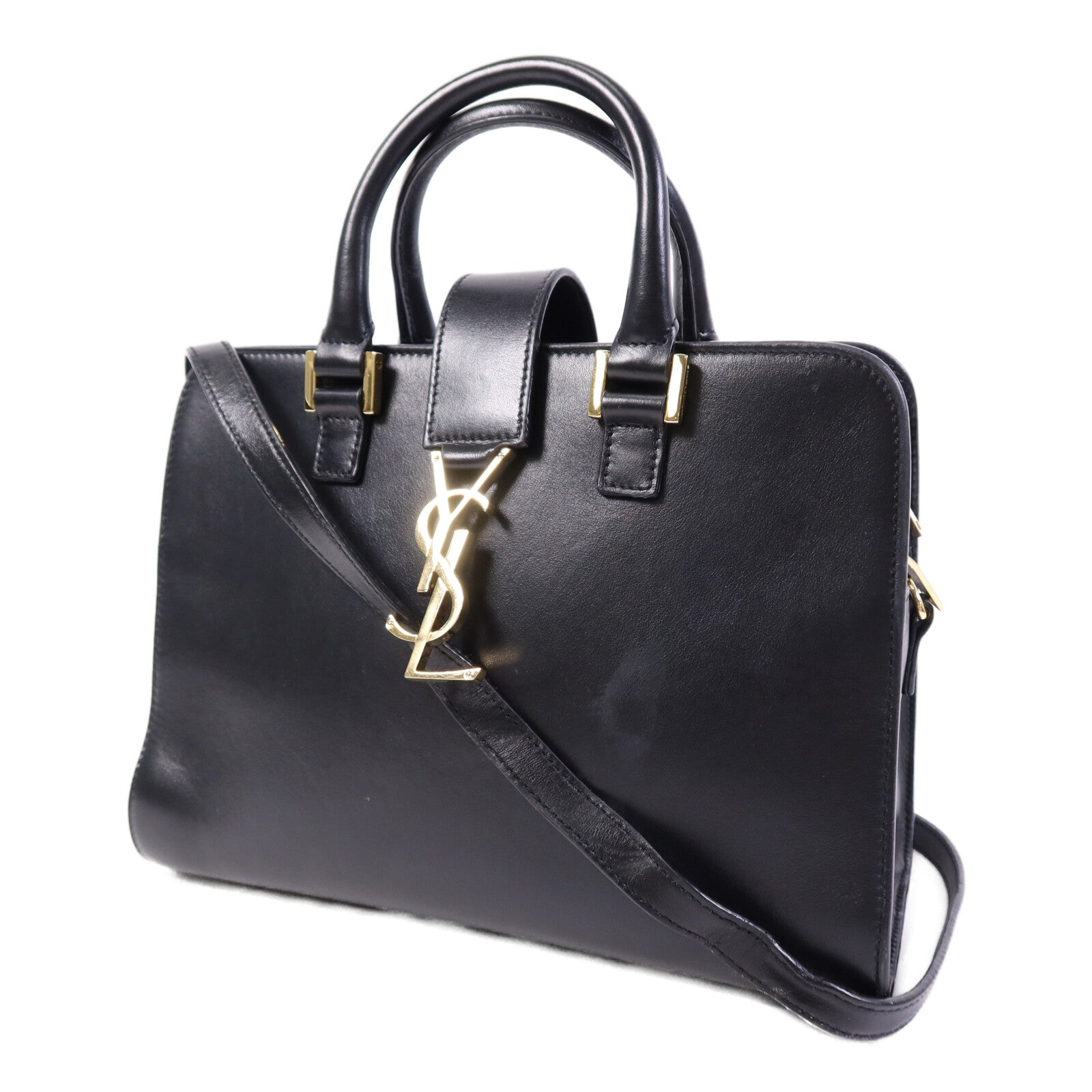 SAINT LAURENT 牛皮皮革Baby Cabas金扣手挽肩背兩用袋