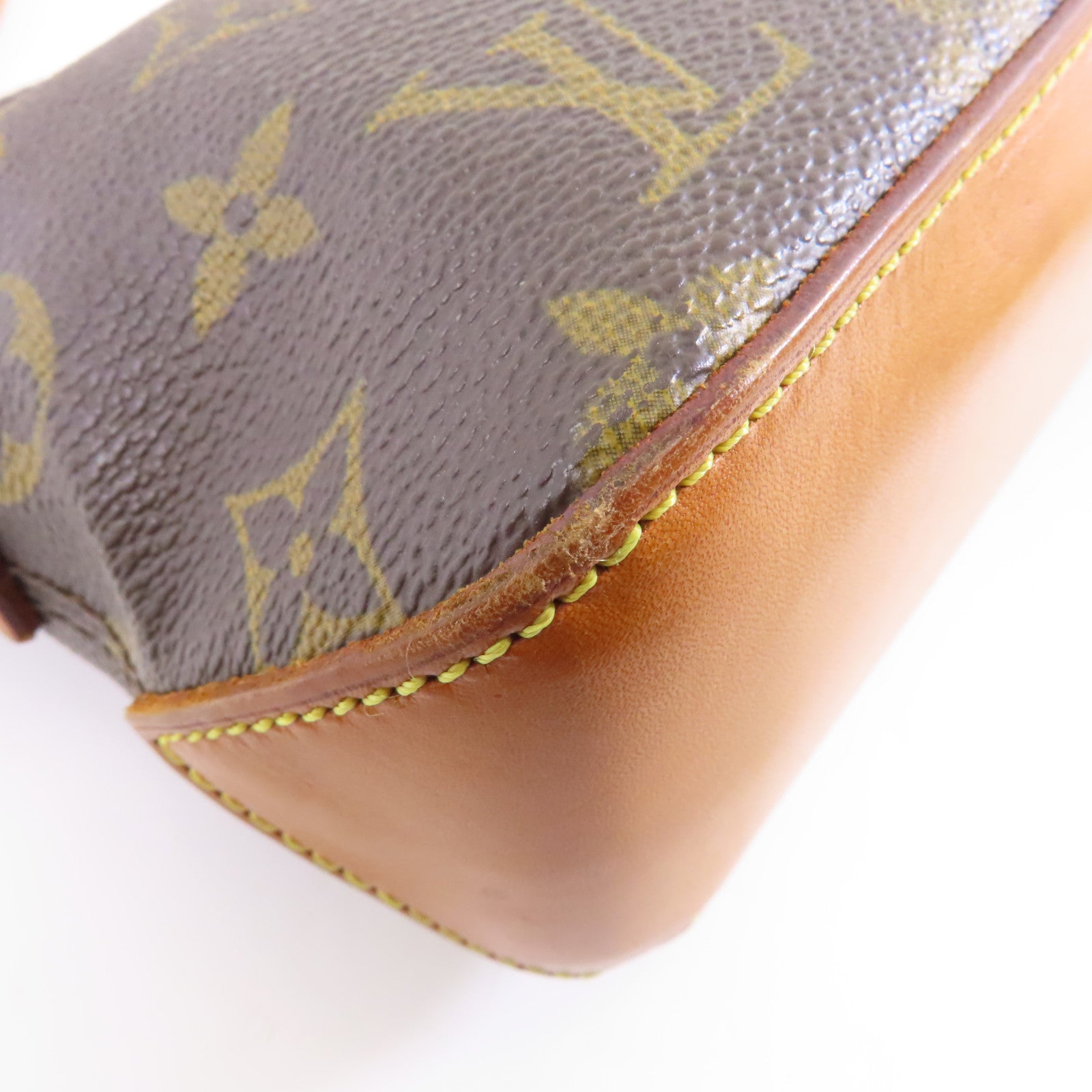 LOUIS VUITTON Monogram Trotteur金扣肩背袋棕色