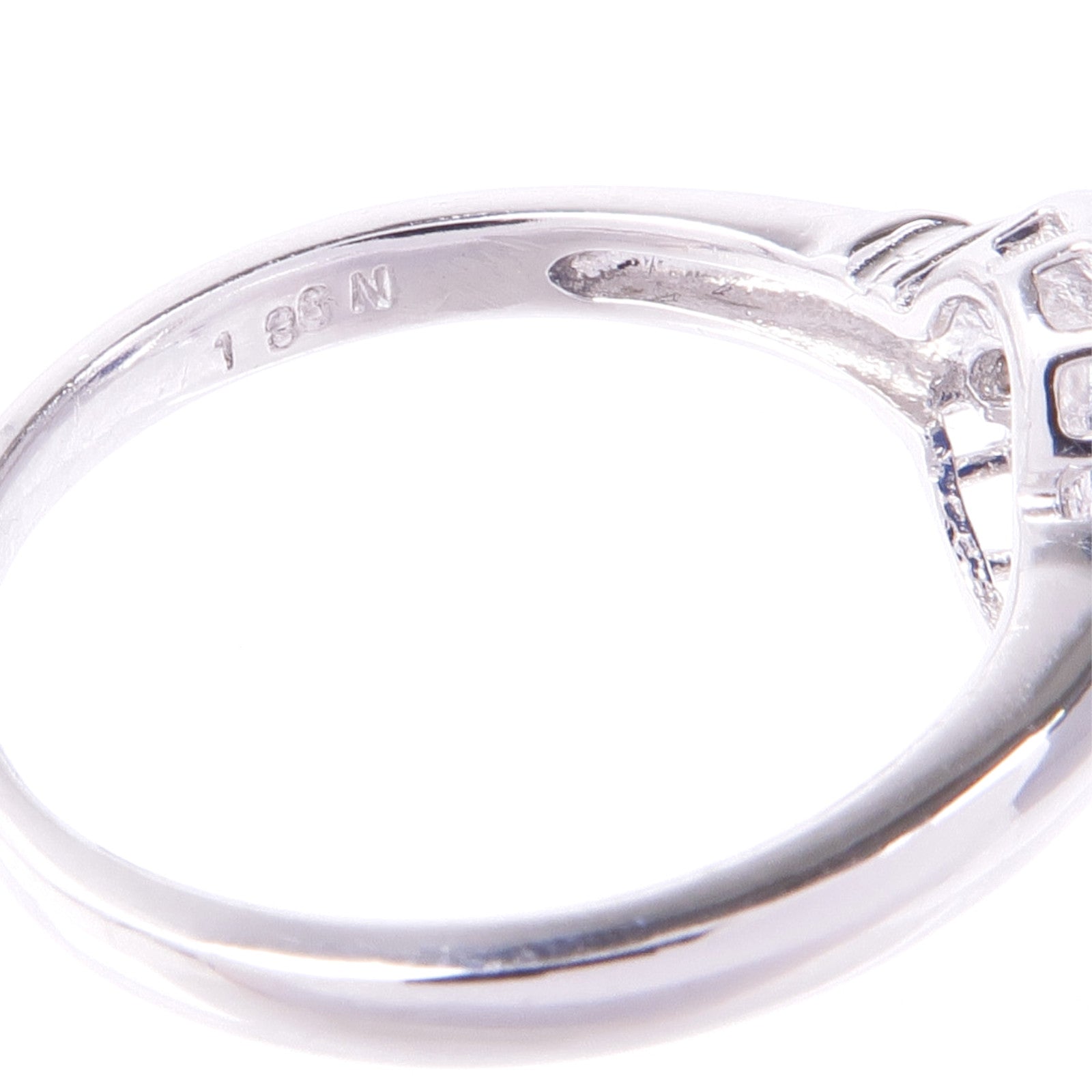JEWELRY 18K白金Sapphire Diamond Ring藍寶石/鑽石戒指US#7.25