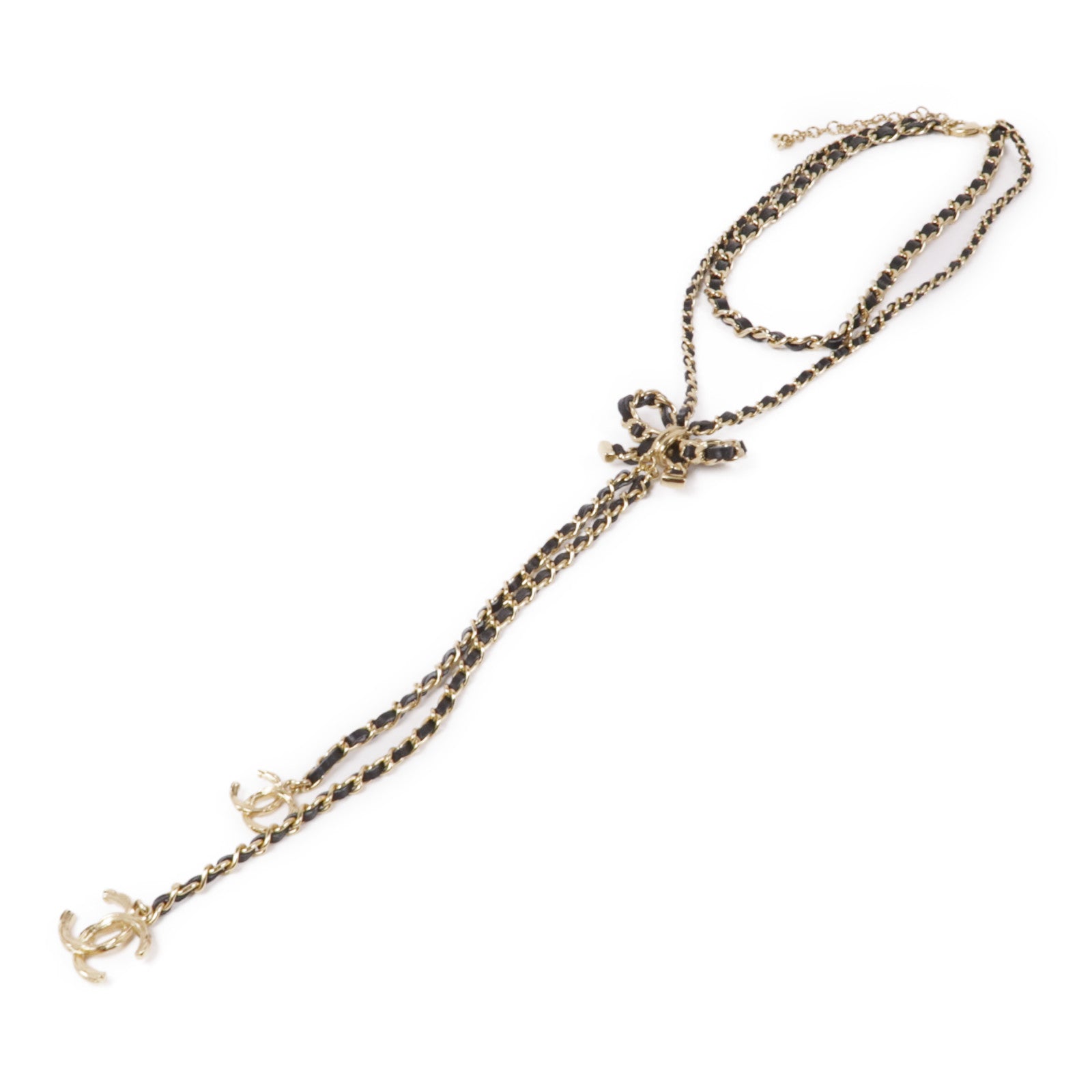 CHANEL 皮革/金屬Necklace項鍊
