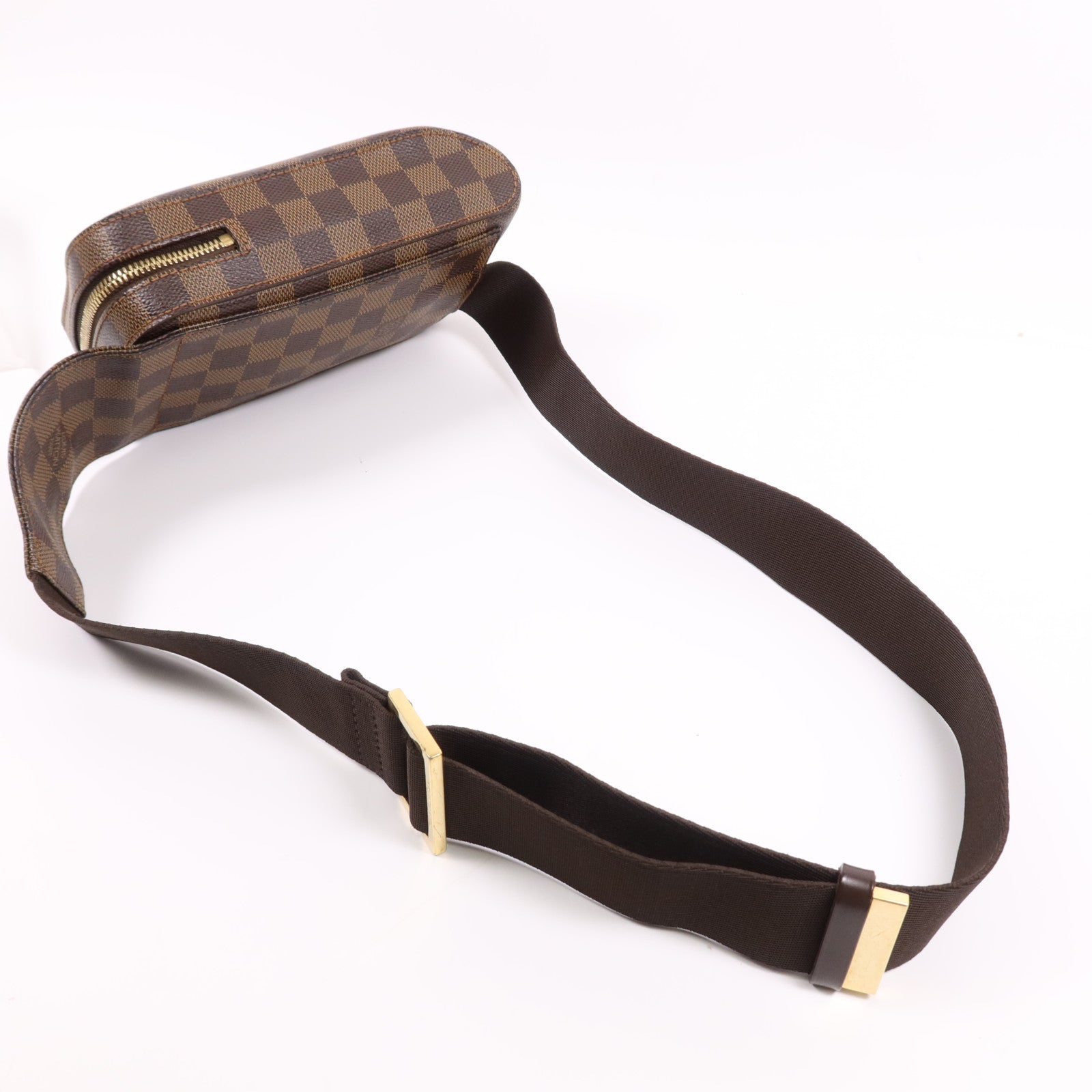 LOUIS VUITTON Damier Ebene Geronimos金扣腰包