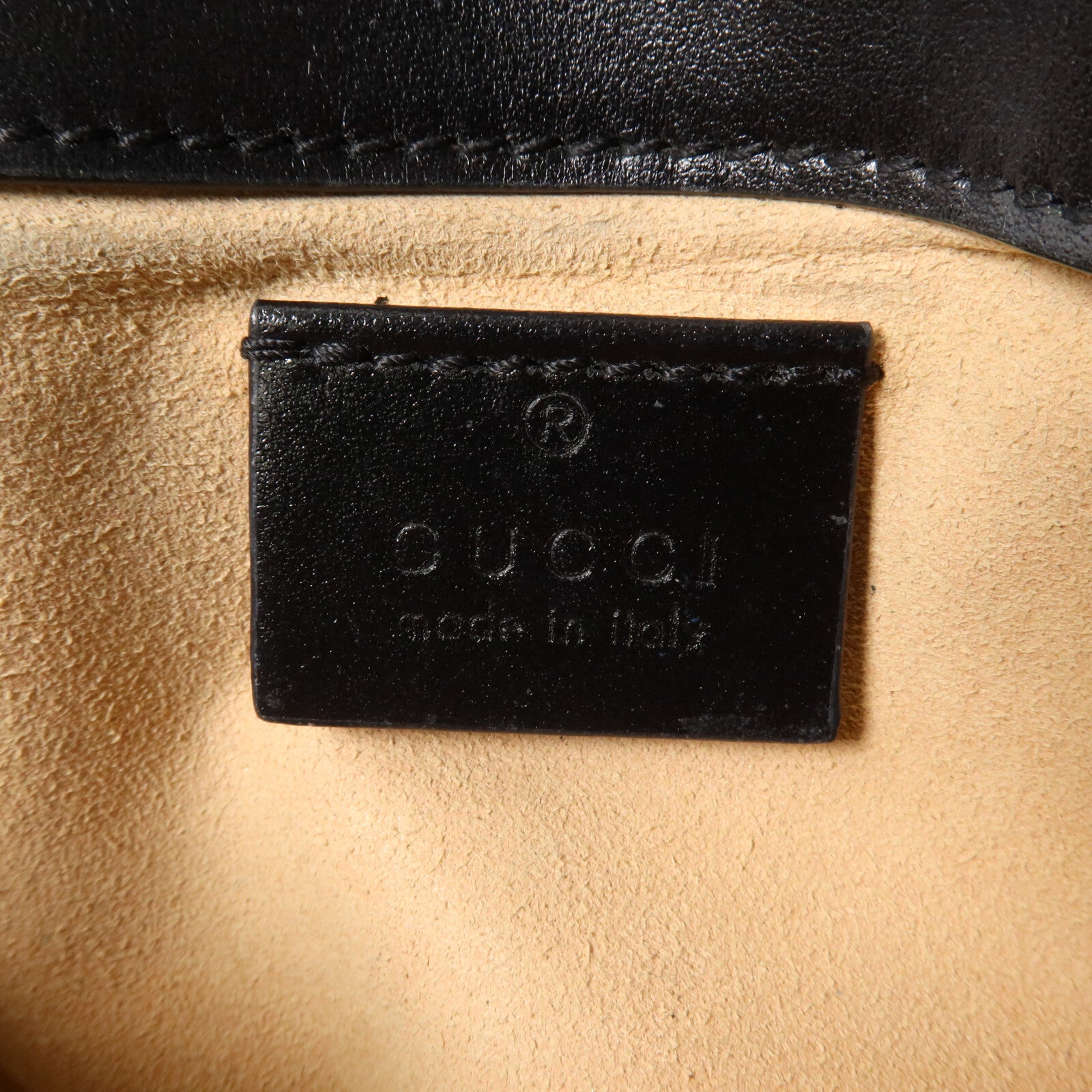 GUCCI 牛皮皮革GG Marmont Super Mini鏈帶肩背袋