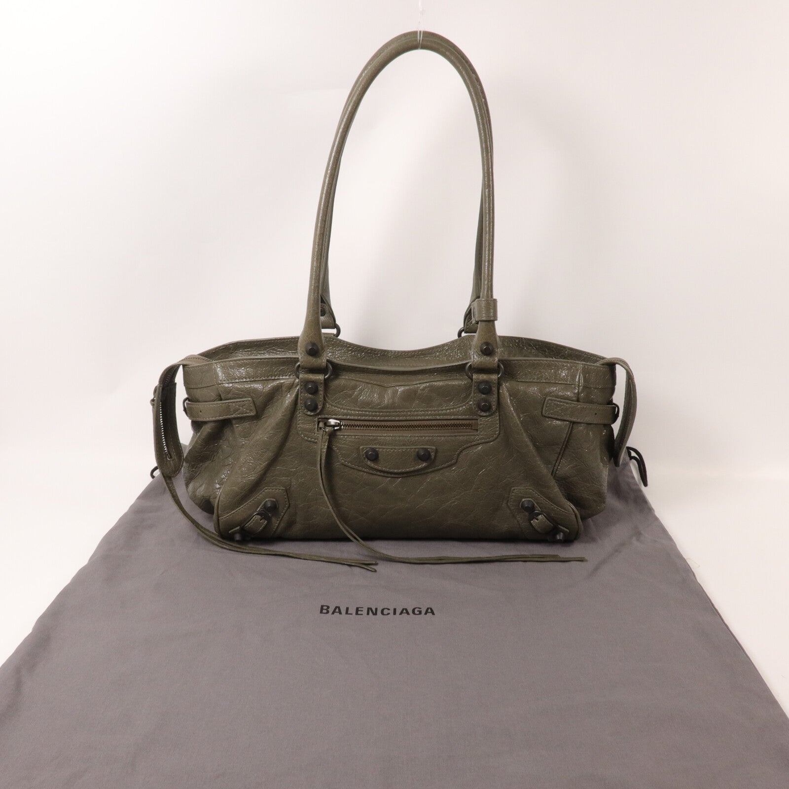 BALENCIAGA 羊皮皮革Le City East West肩背袋