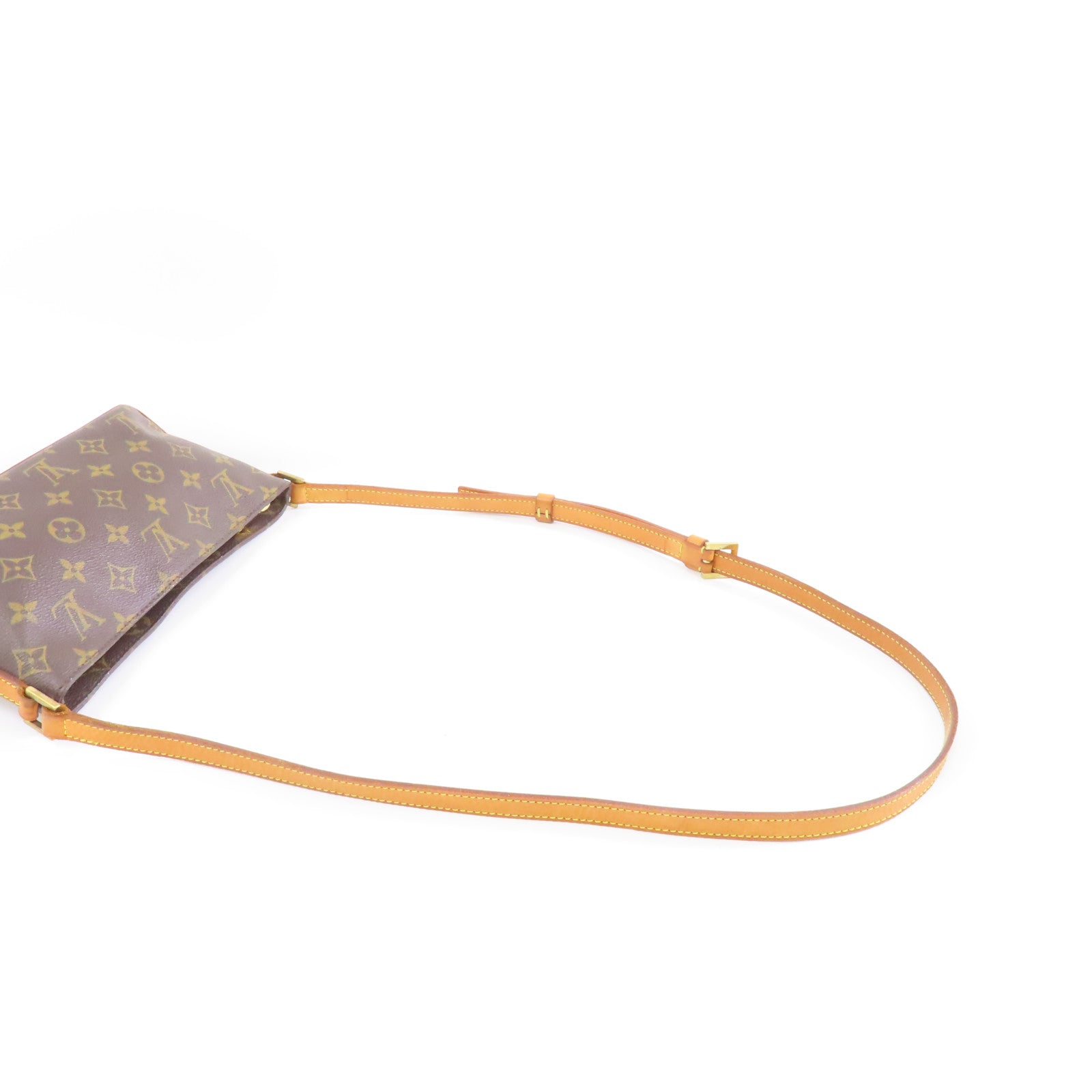 LOUIS VUITTON Monogram Trotteur金扣肩背袋棕色