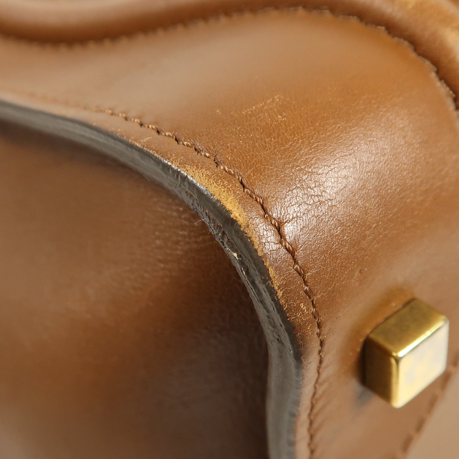 CELINE 牛皮皮革Luggage金扣手挽袋