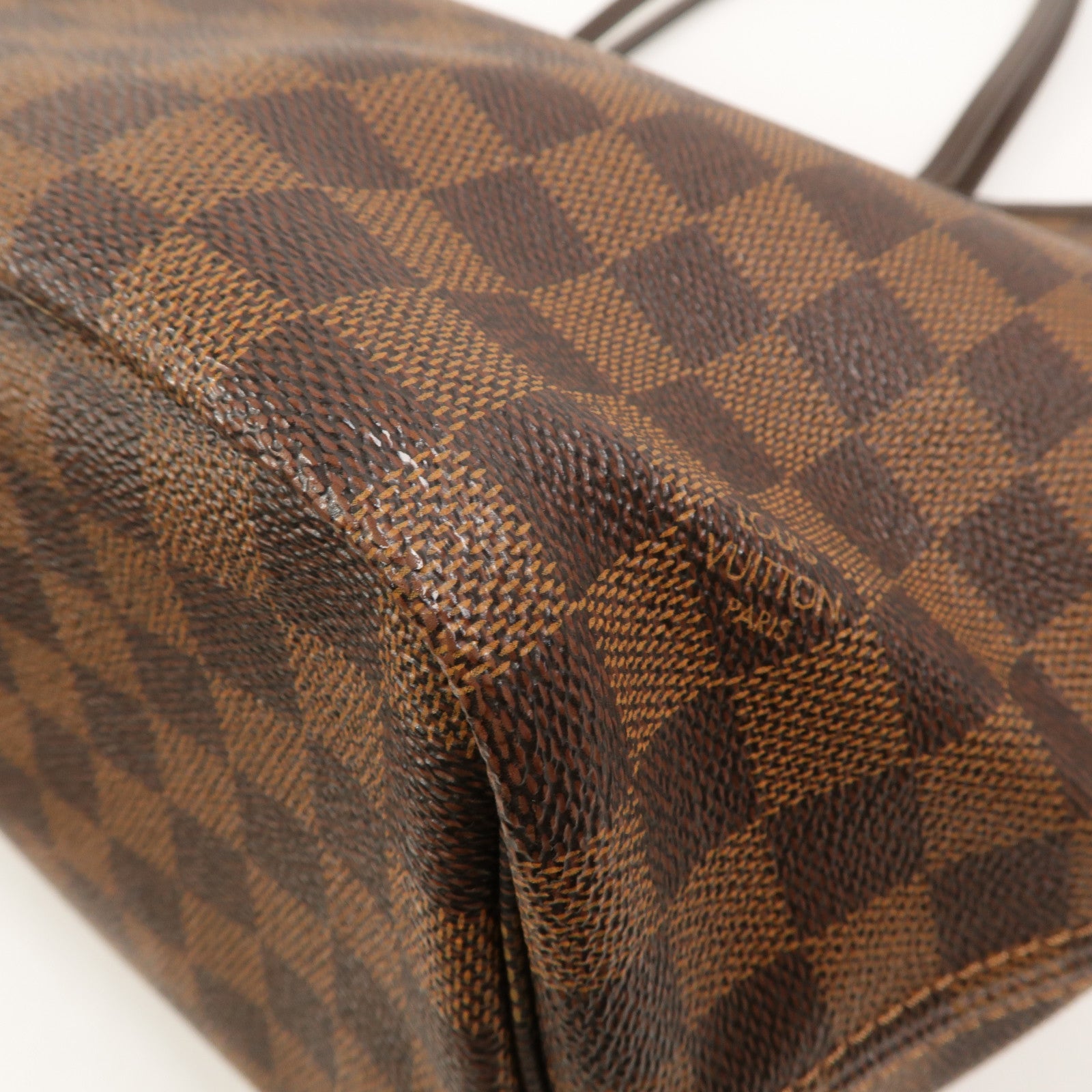 LOUIS VUITTON Damier Neverfull MM金扣手挽袋/肩背袋
