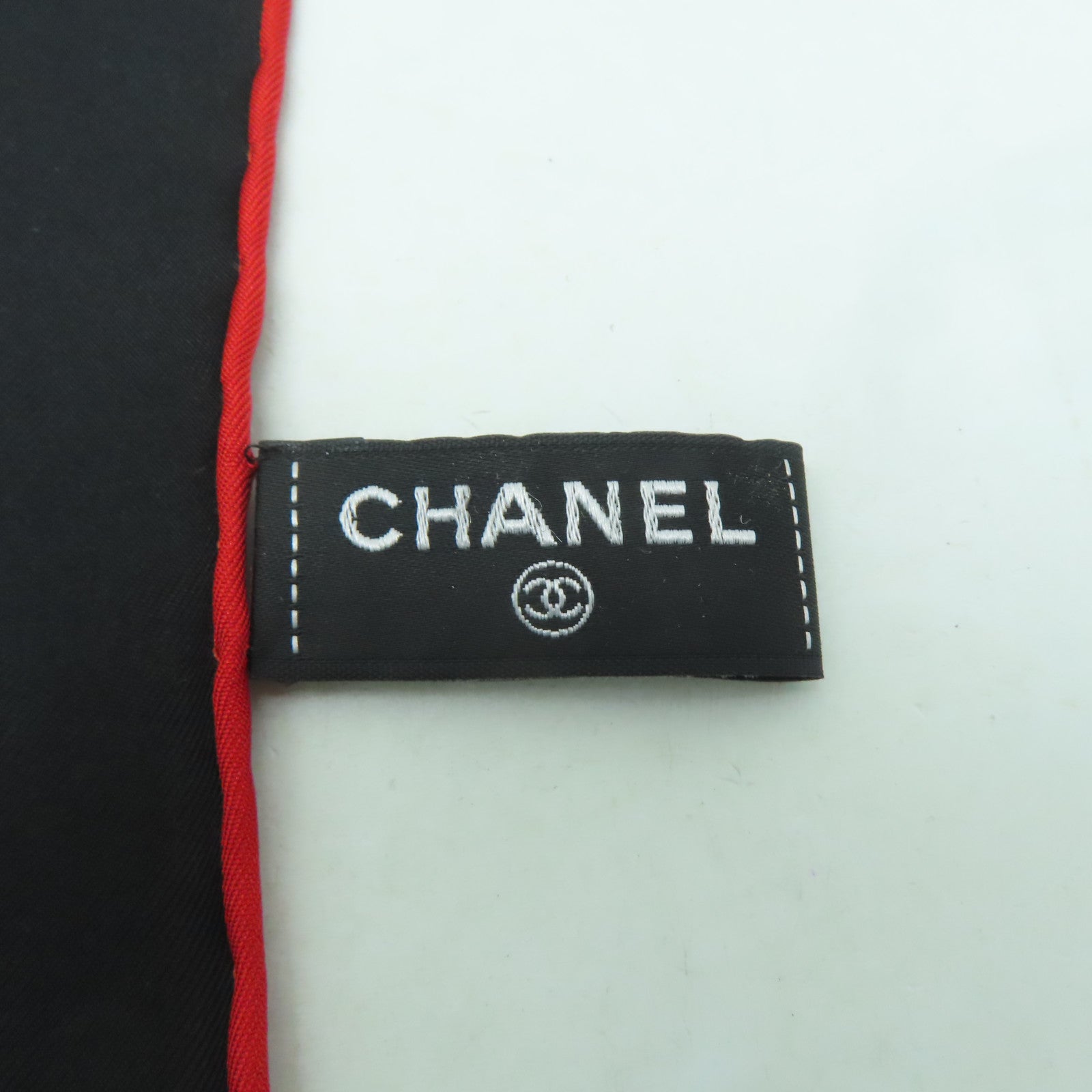 CHANEL 【激減優惠】絲質Chanel Scarf絲巾黑色/紅色/白色