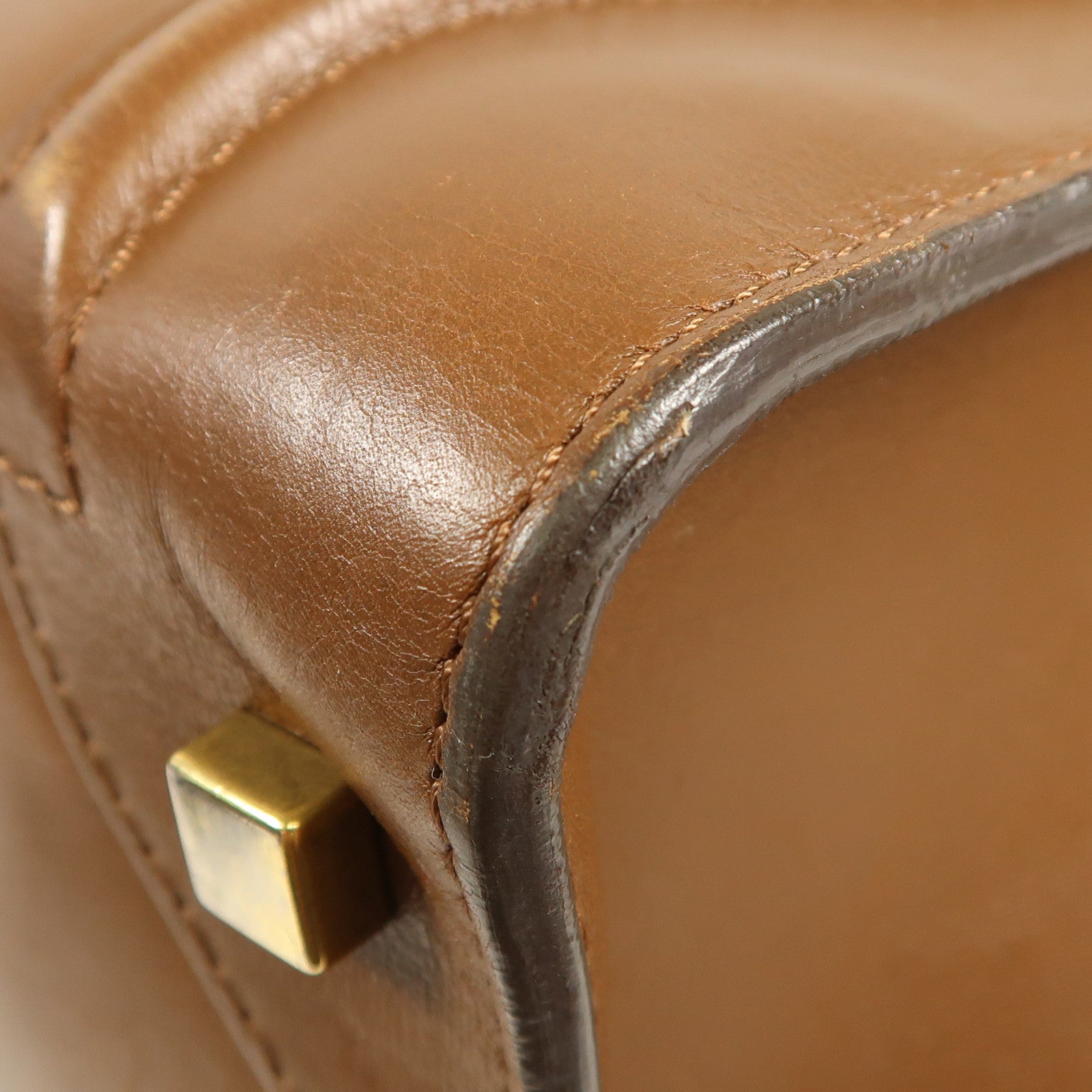 CELINE 牛皮皮革Luggage金扣手挽袋