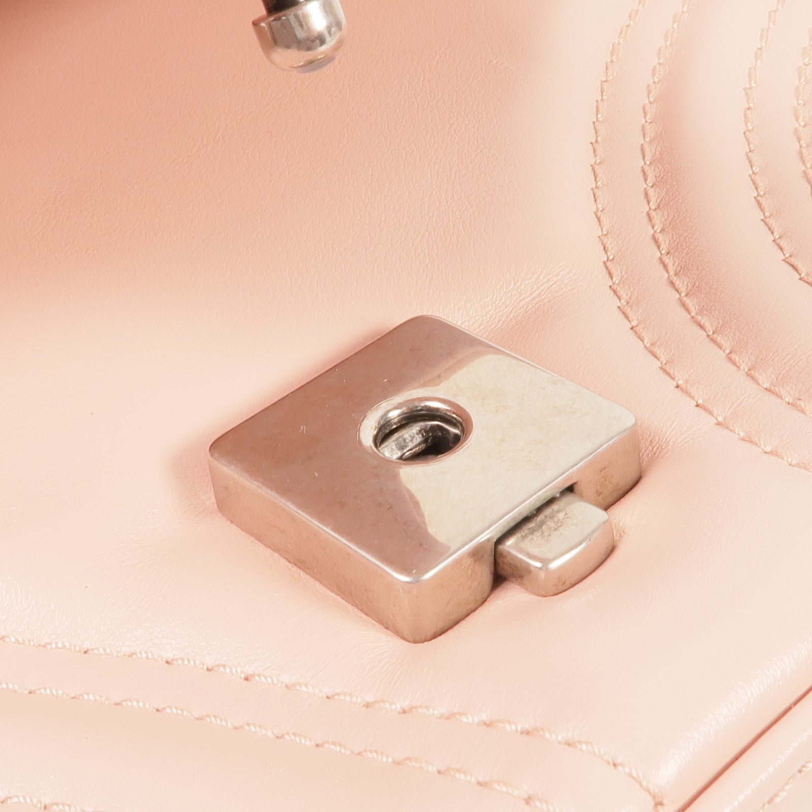 GUCCI 牛皮皮革GG Marmont銀扣手挽肩背兩用袋