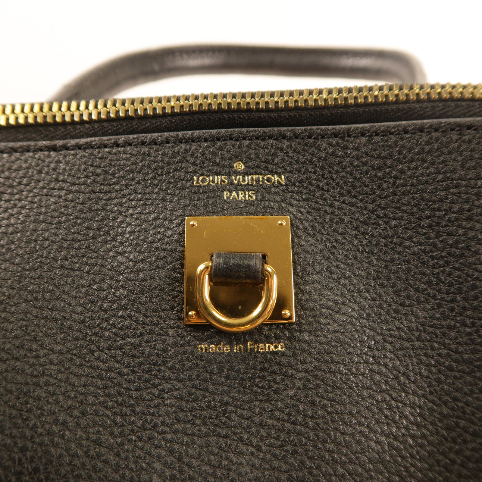 LOUIS VUITTON 牛皮皮革City Steamer MM金扣手挽肩背兩用袋粉紅色/黑色