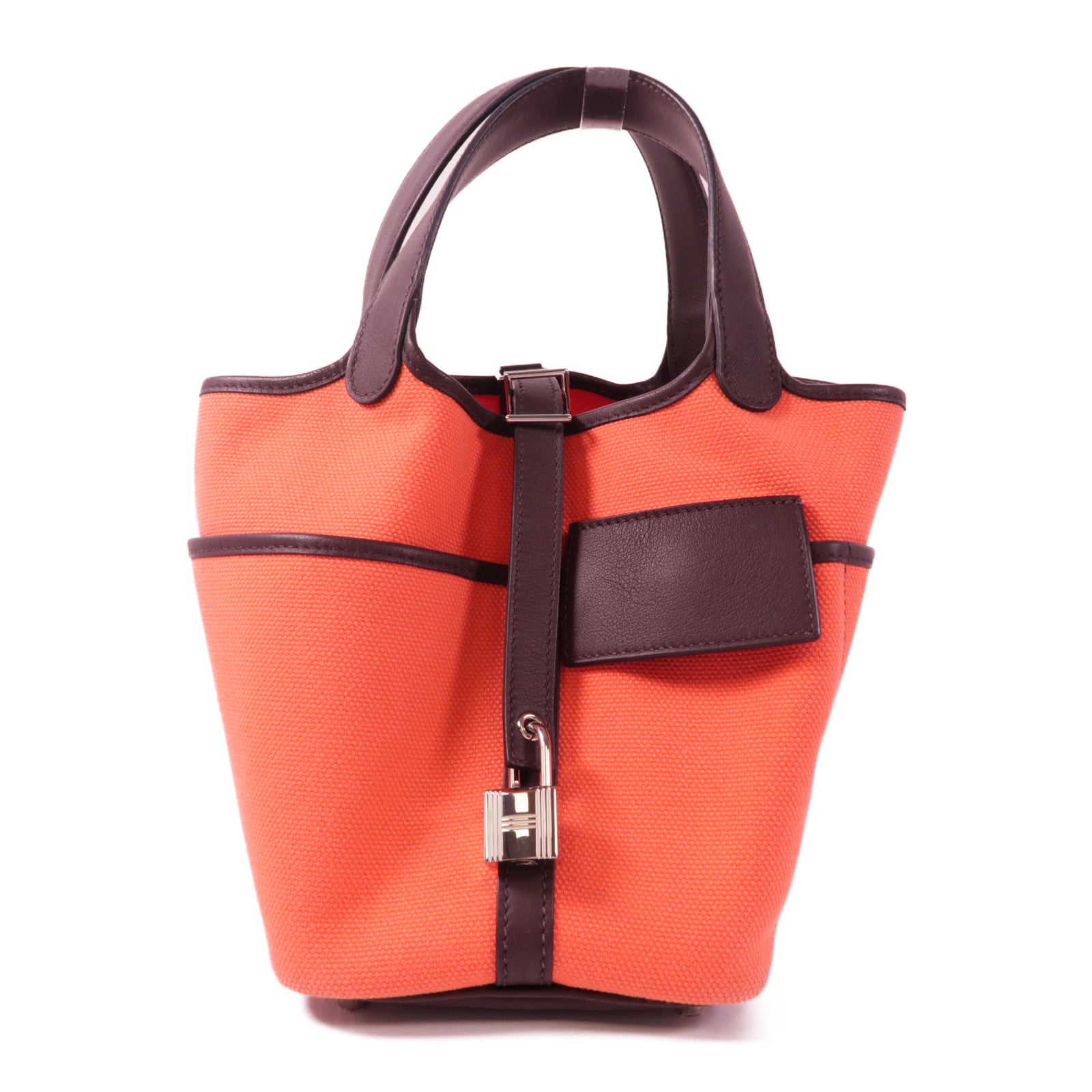 HERMES 【激減優惠】帆布Picotin PM Cargo手挽袋OERose Texas
