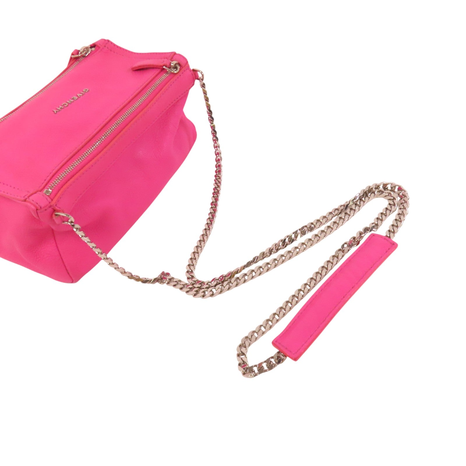 GIVENCHY 牛皮皮革Mini Pandora銀扣肩背袋