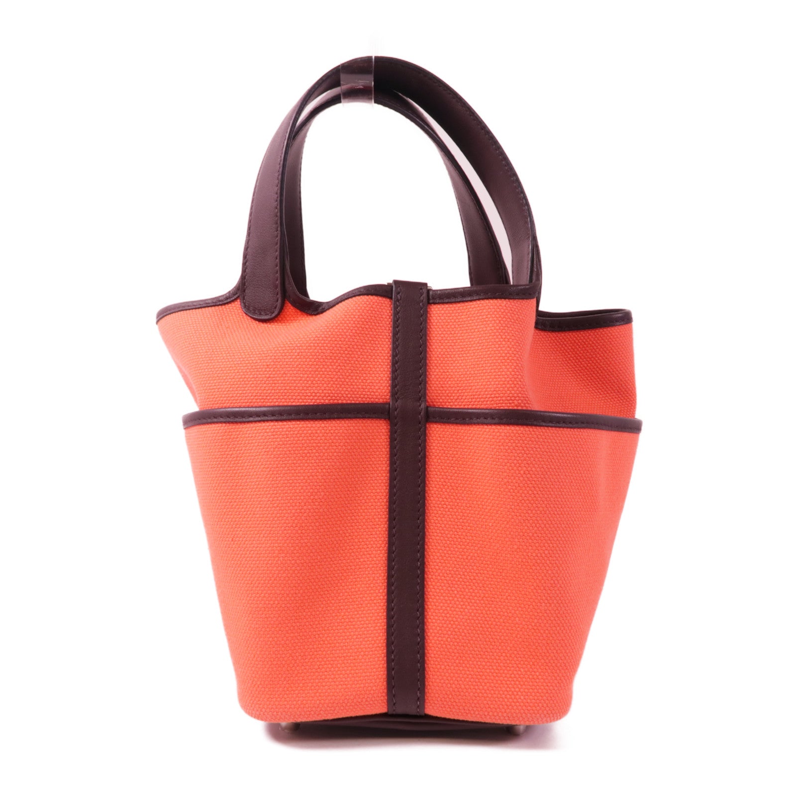 HERMES 【激減優惠】帆布Picotin PM Cargo手挽袋OERose Texas