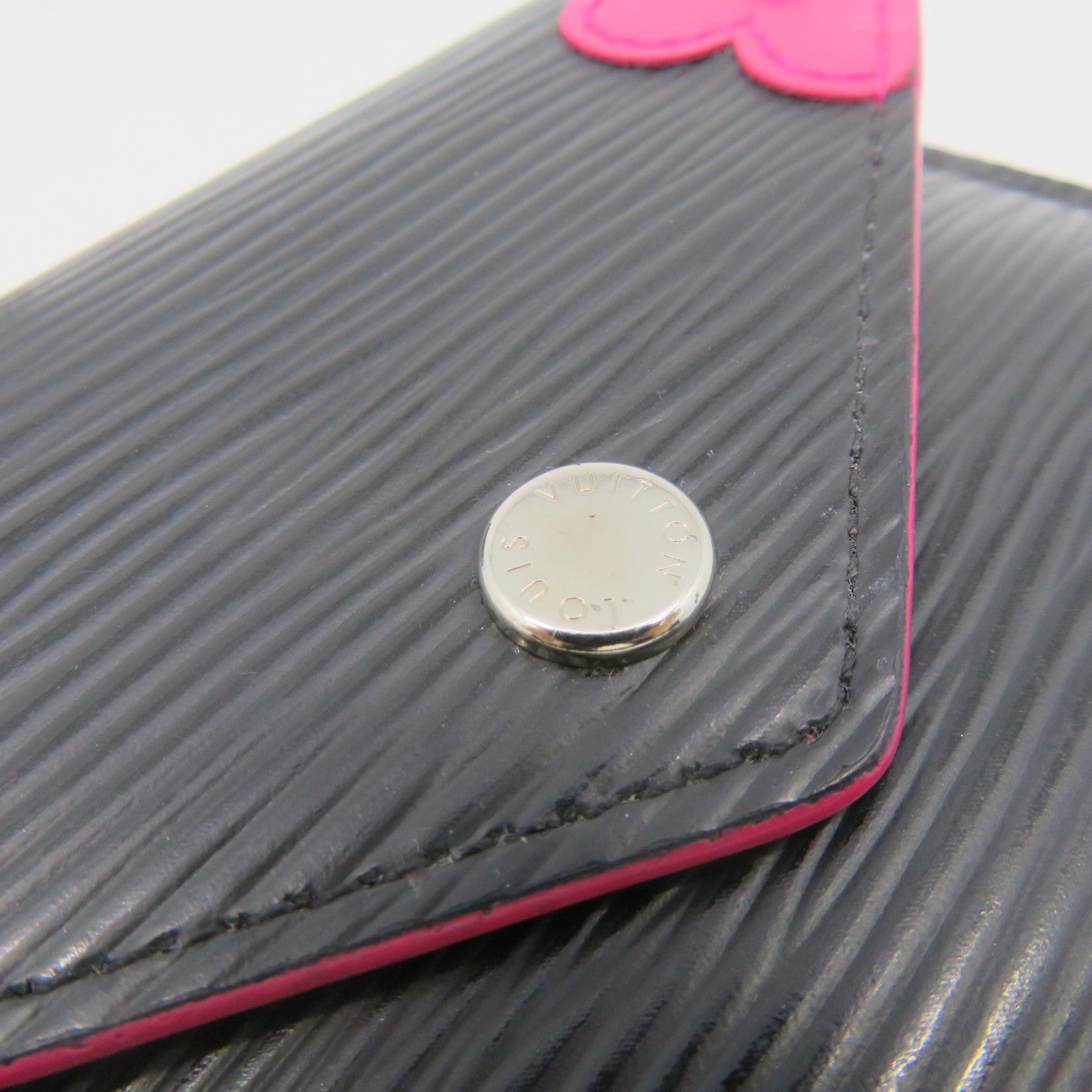 LOUIS VUITTON Epi Victorine Small Wallet短钱包黑色/粉红色