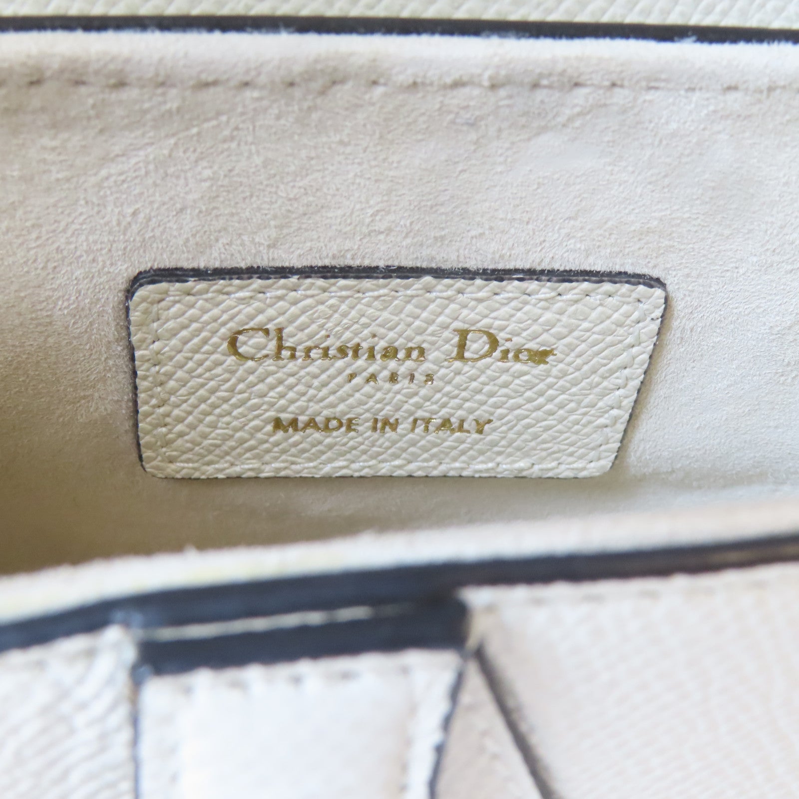 Dior 【激減優惠】牛皮皮革Mini Saddle Bag金扣手挽肩背兩用袋白色