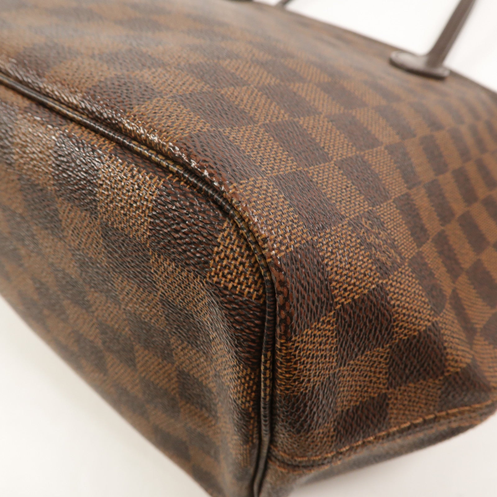 LOUIS VUITTON Damier Neverfull MM金扣手挽袋/肩背袋