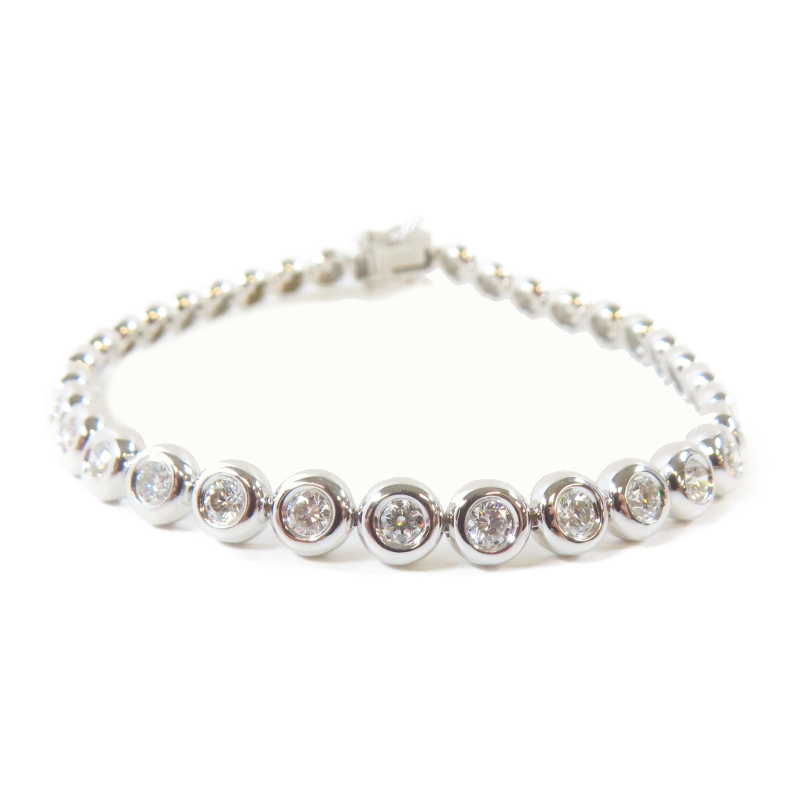 JEWELRY 18K白金Diamond Bracelet2.312ct鑽石手鏈#16.5cm