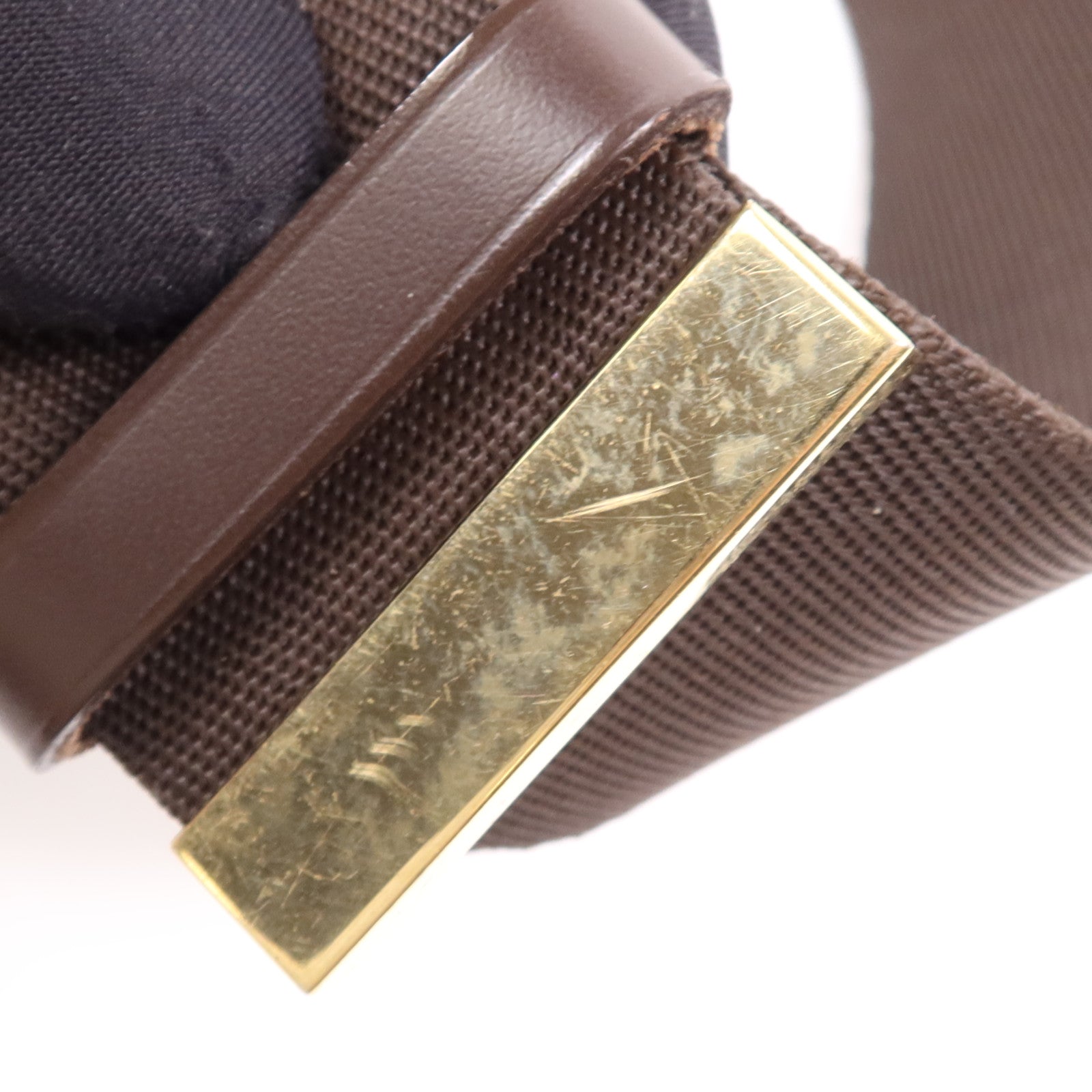 LOUIS VUITTON Damier Ebene Geronimos金扣腰包