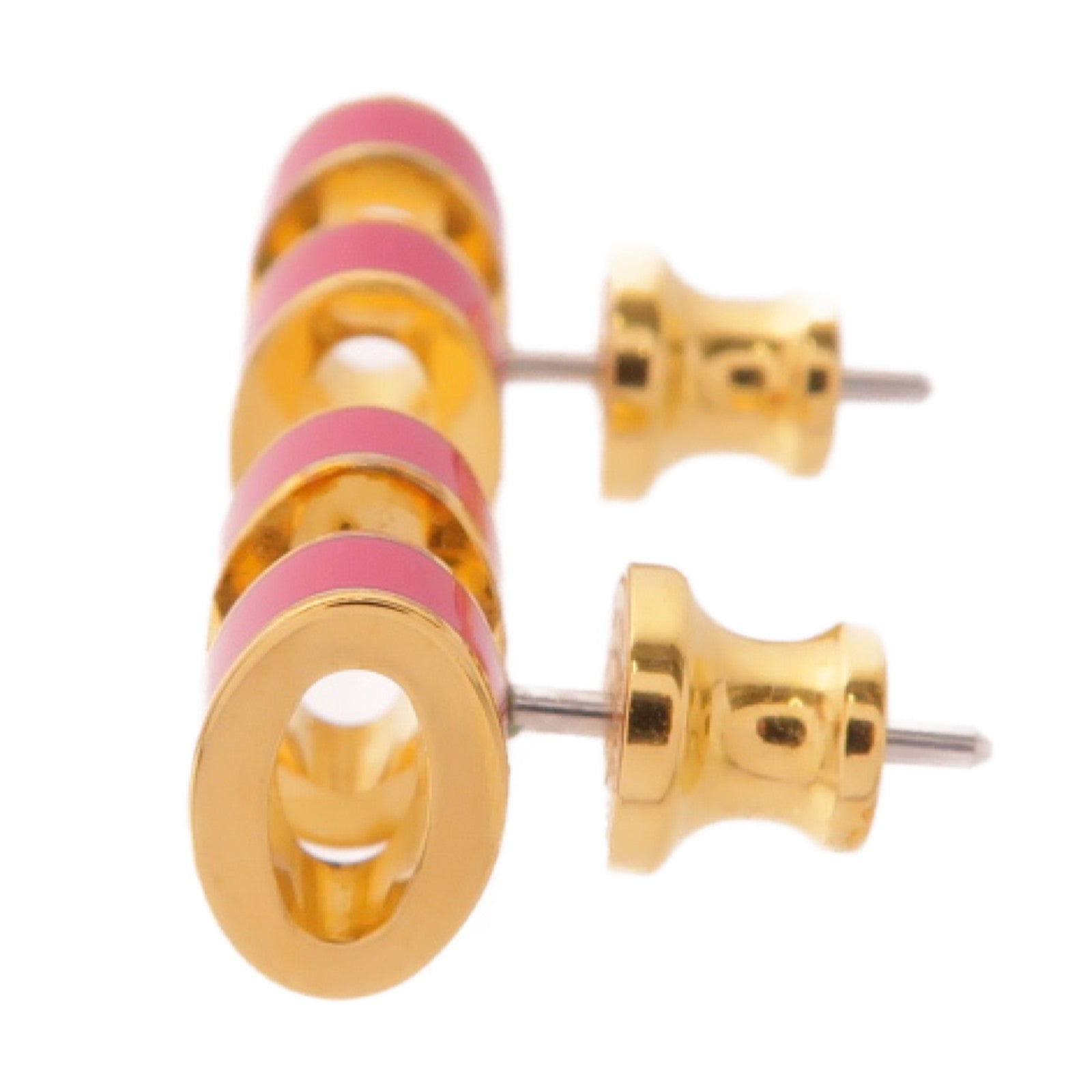 HERMES 金屬Pop H Earrings耳環粉紅色/金色