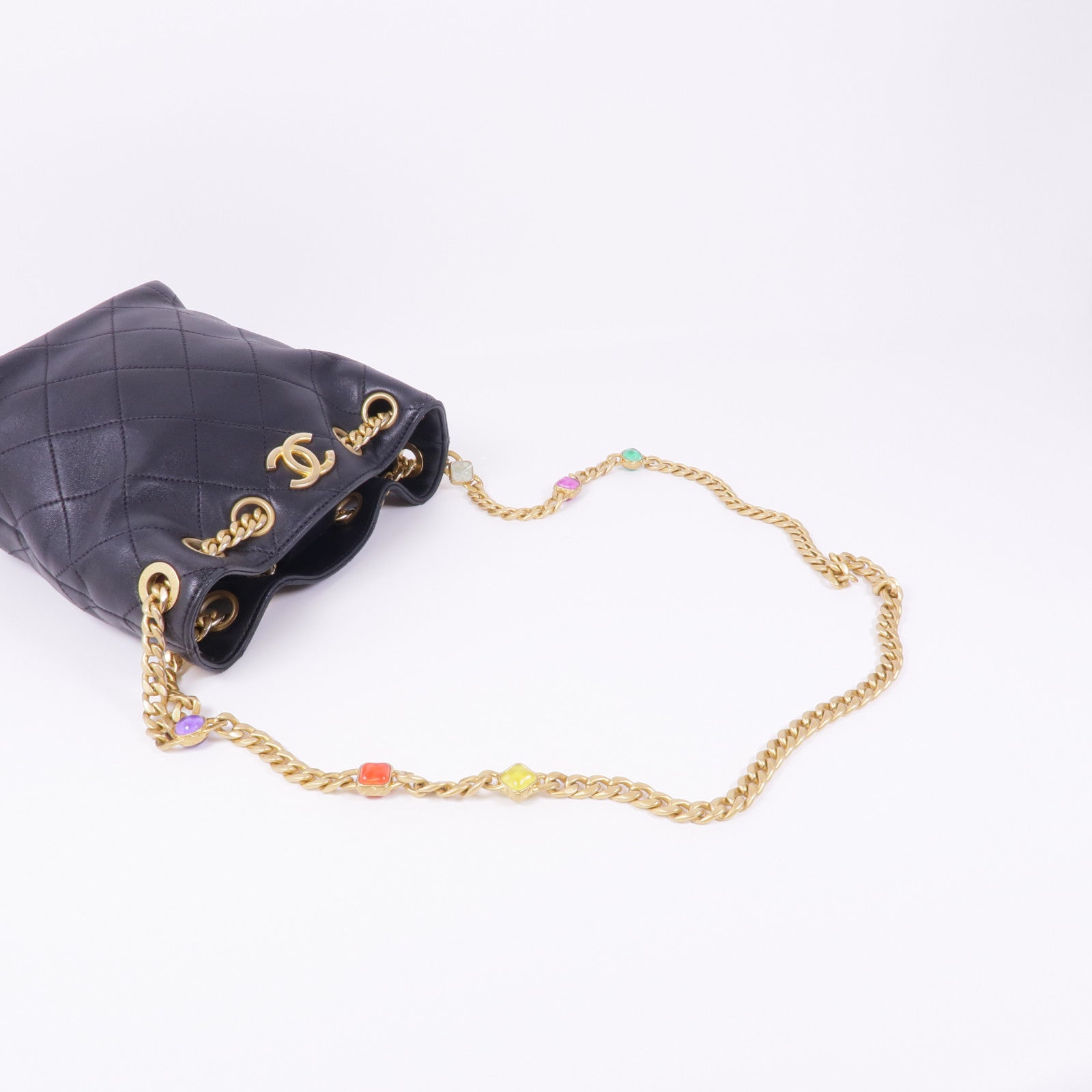 CHANEL 羊皮皮革Shoulder Bag金扣肩背袋