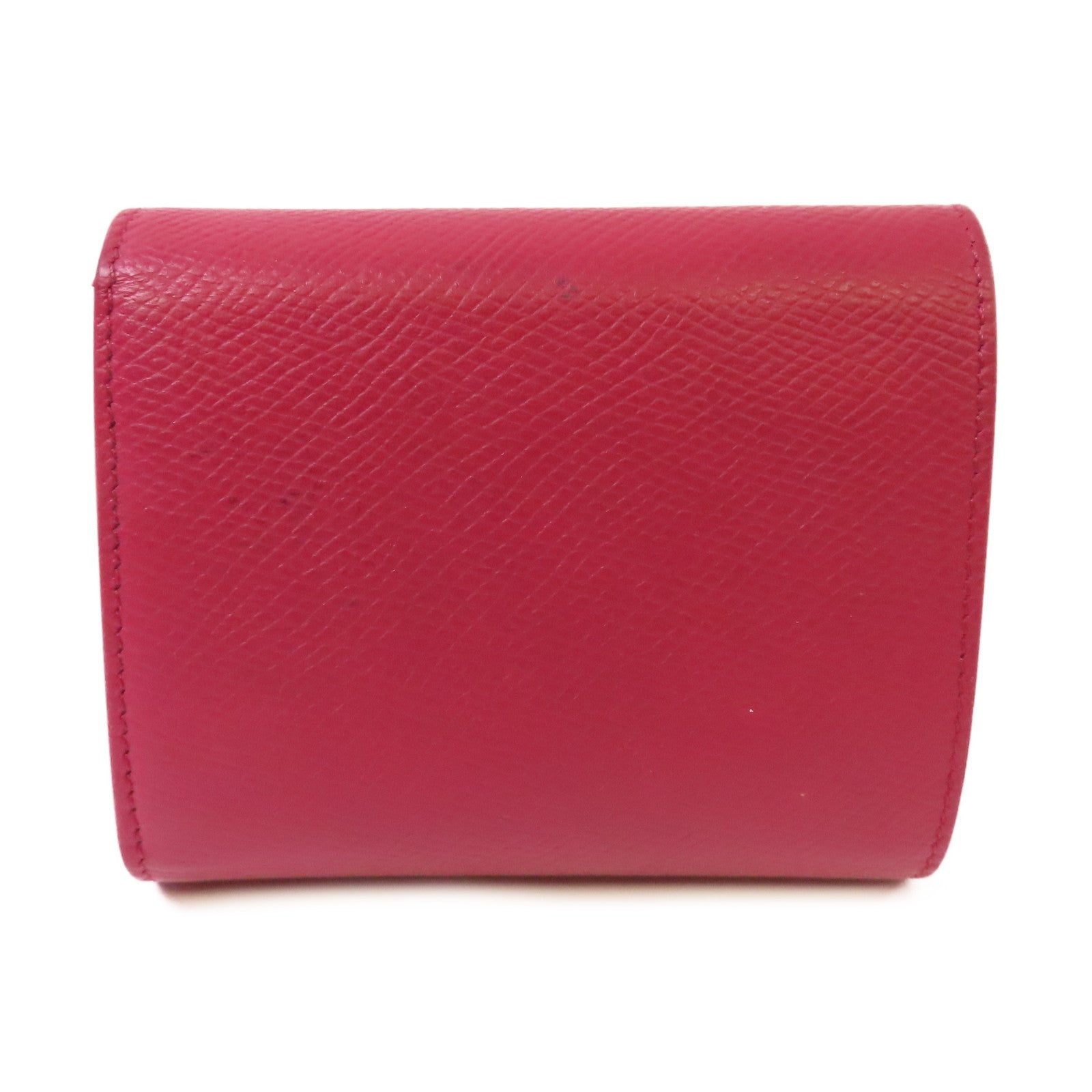 CELINE 【激減優惠】牛皮皮革Short Wallet短錢包酒紅色