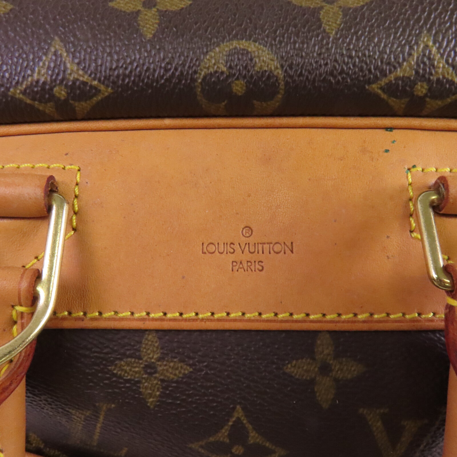 LOUIS VUITTON Monogram Deauville金扣手挽袋