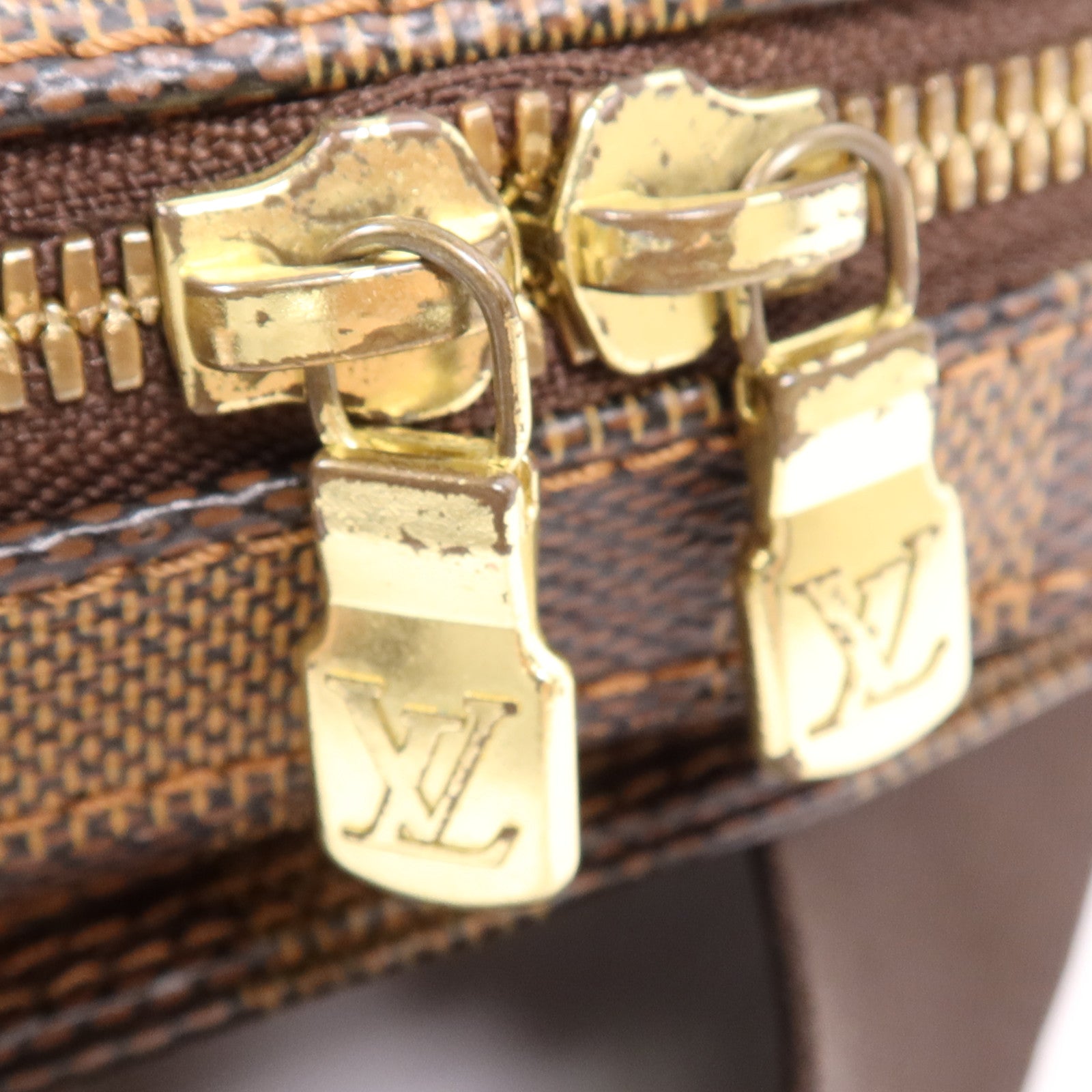 LOUIS VUITTON Damier Ebene Geronimos金扣腰包