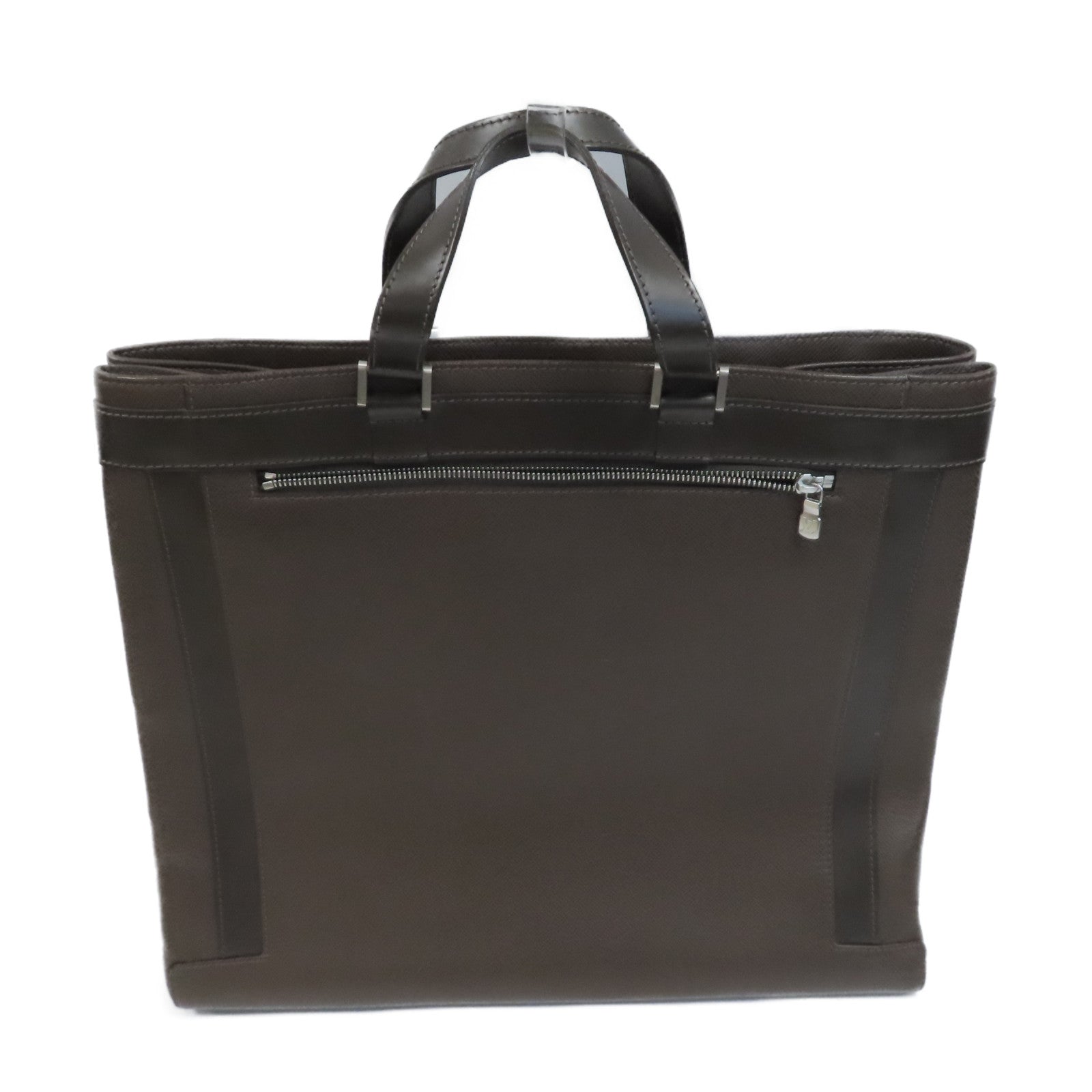 LOUIS VUITTON Taiga Kasbek GM銀扣公事包啡色