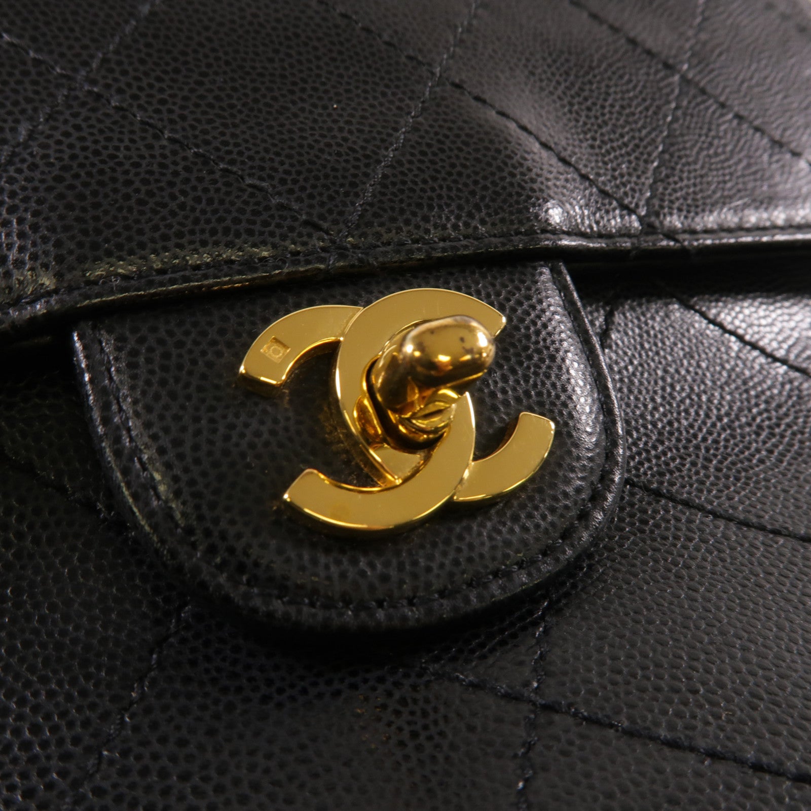 CHANEL 牛皮皮革Vintage Shoulder Bag金扣肩背袋