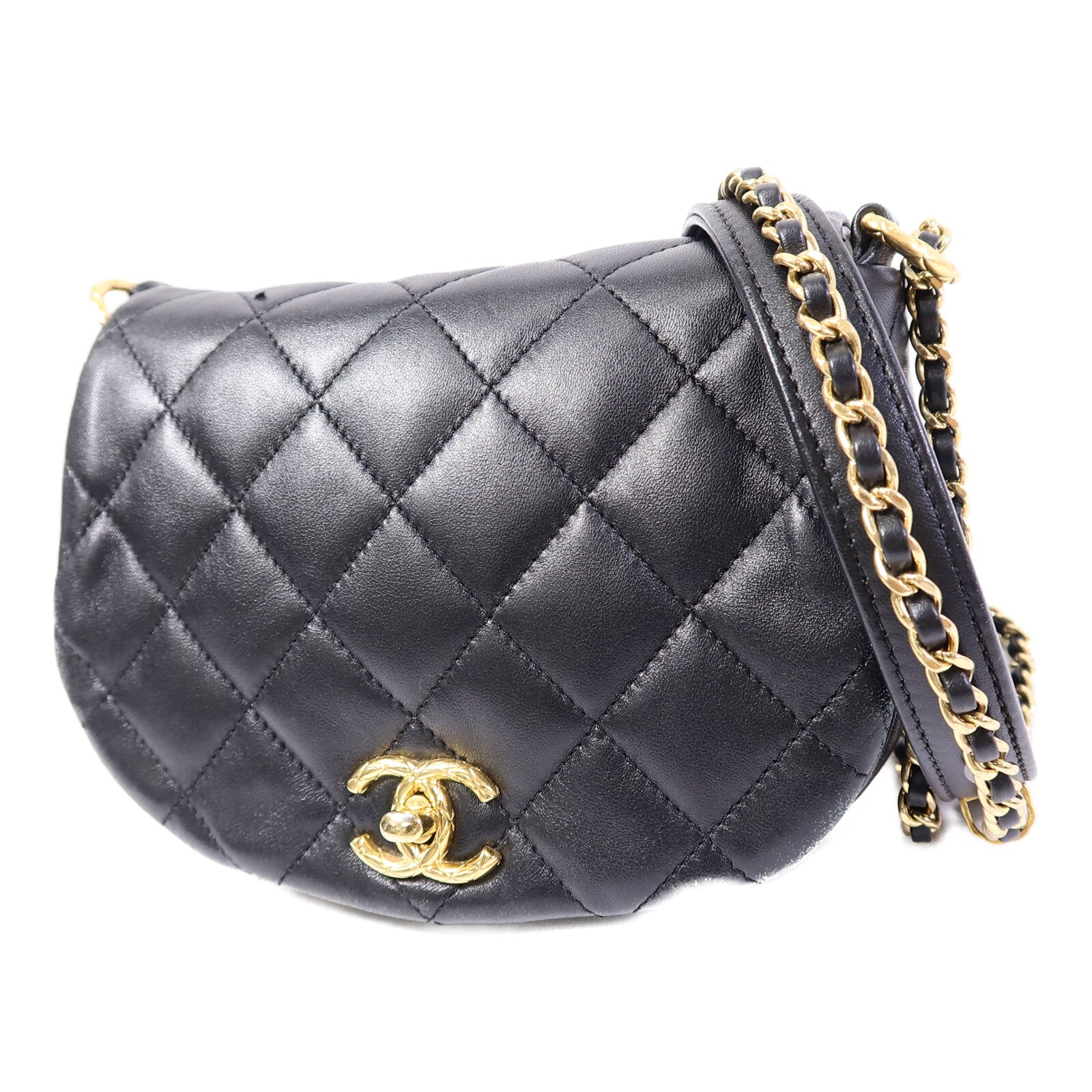 CHANEL 羊皮皮革Coco Mail Crossbody鏈帶肩背袋
