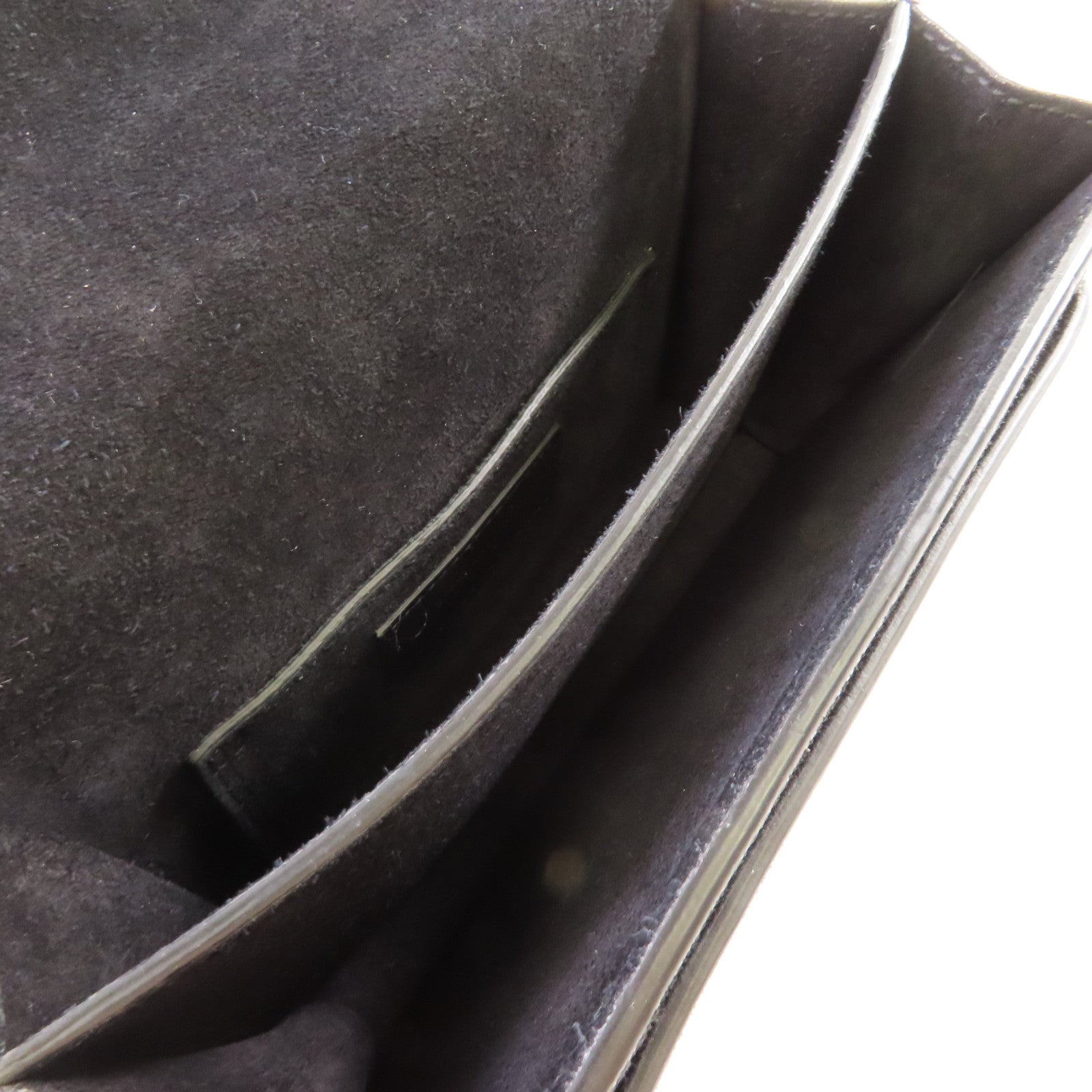 SAINT LAURENT 皮革Chain Shoulder銀扣鏈帶肩背袋銀色